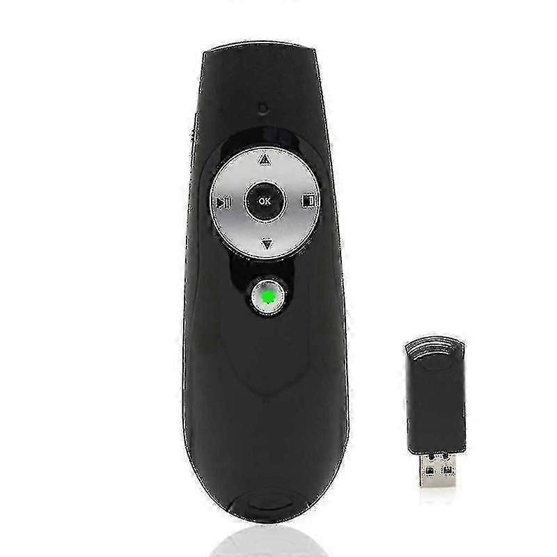 Computer Accessory Sets Asing M601 2.4ghz Wireless Fly Air Mouse Green Laser Presenter Powerpoint Clicker Representation