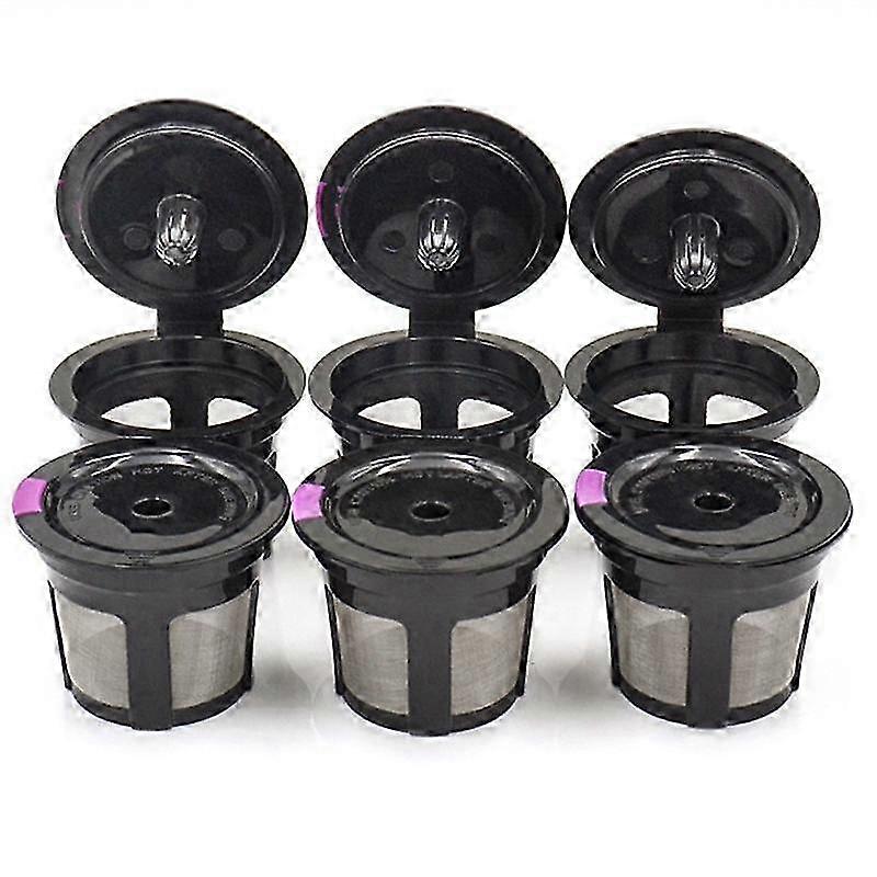 Reusable K Cups for Coffee Machines, 6 Pack Refillable Pods with Plastic