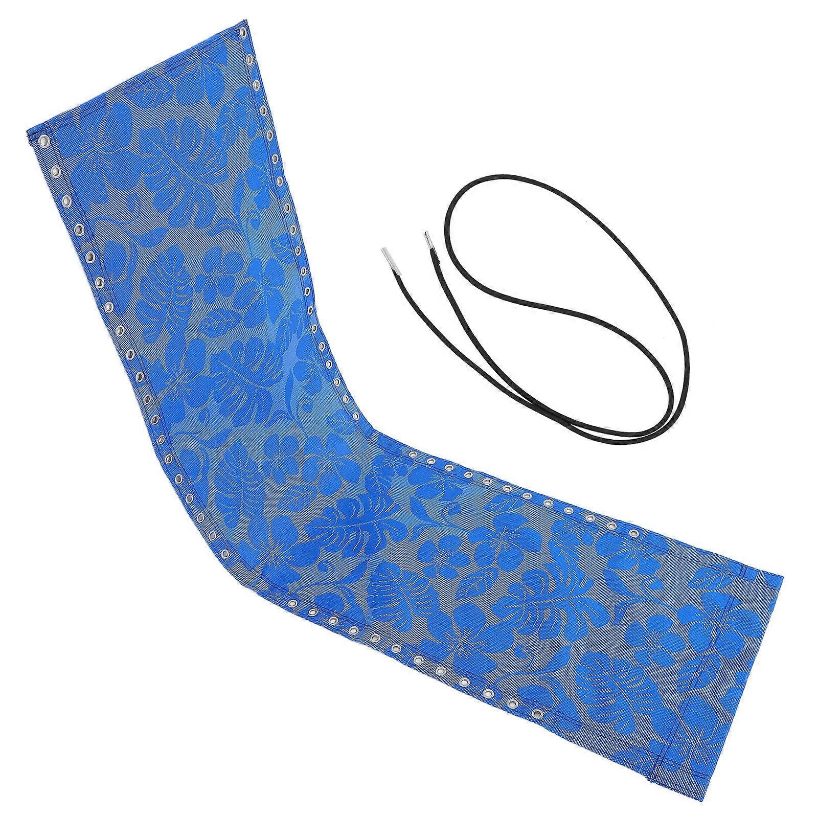 Chair Replacement Fabric Set Folding Chair Cloth Adjustable Function Chic Design Camping Use Blue 61.8×16.7×0.2in 1Set