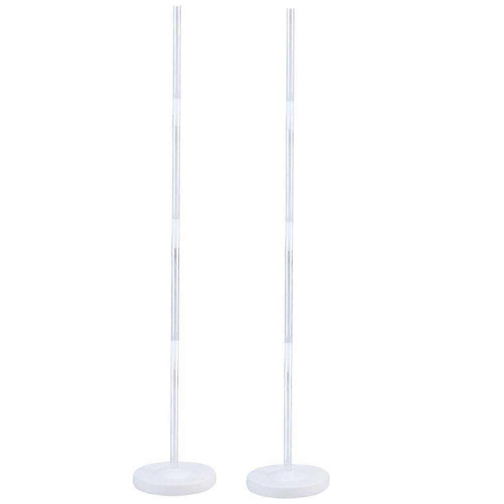 White Arch Stand Kit with Water Fillable Base Easy Assembly Reusable Plastic for Decoration 2pcs