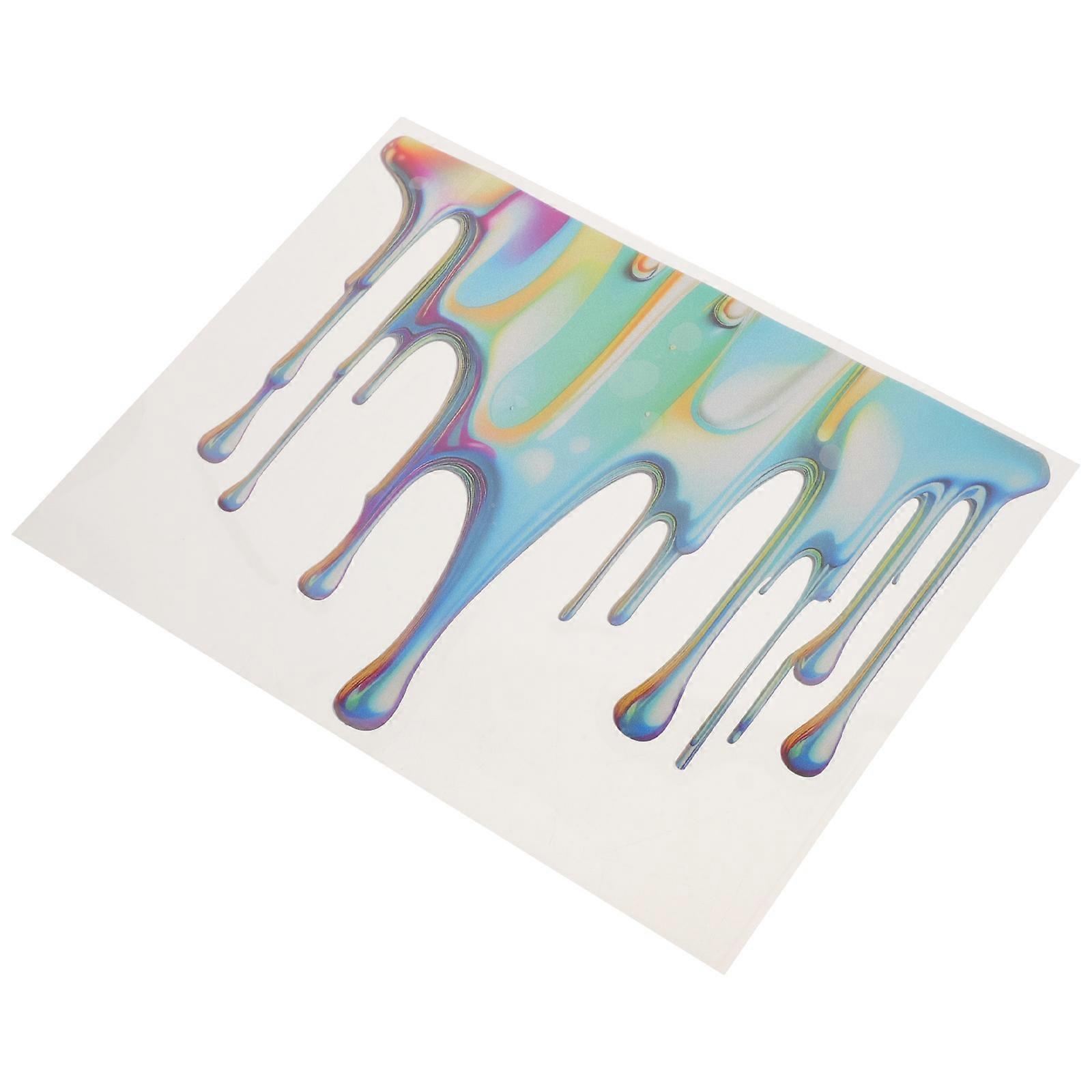 Fluid Car Decals Decorative Sticker For Vehicle Assorted Color 16.50X12.50X0.10CM Scratch Coverage 1 Sheet