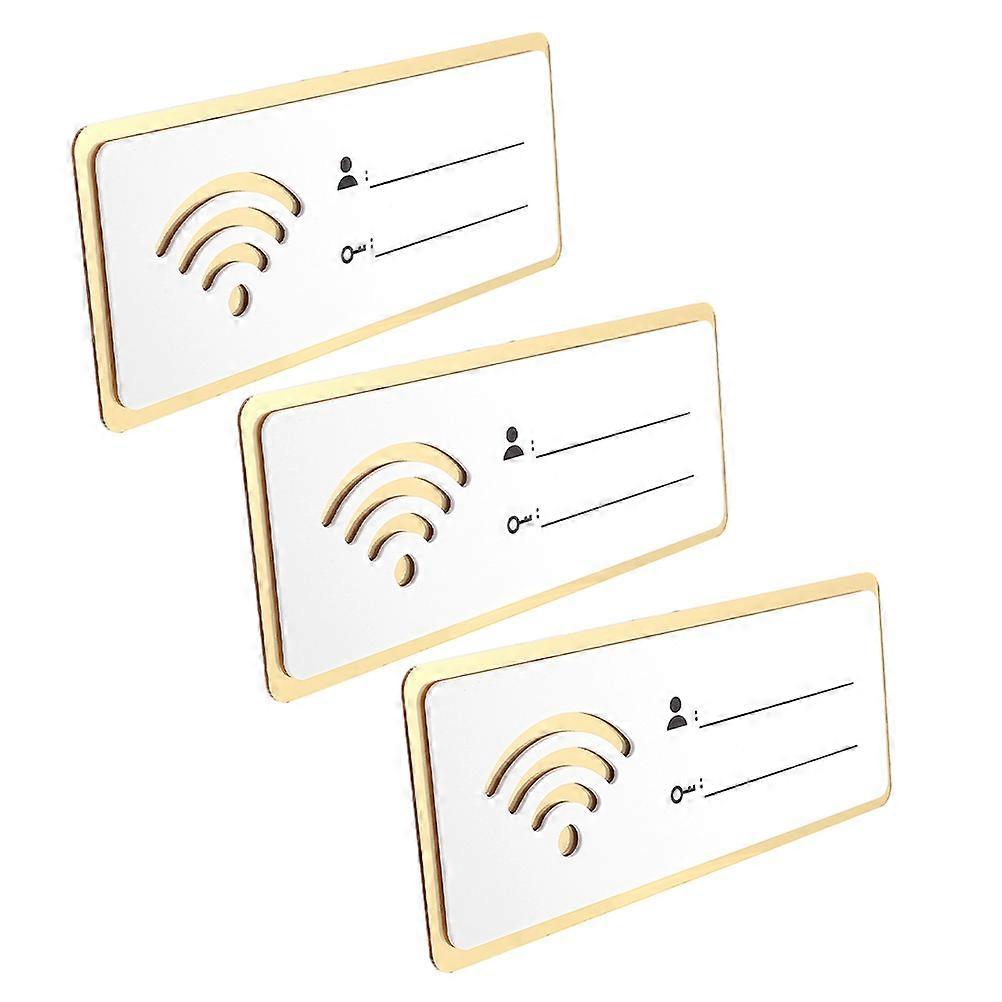Wifi Sign Password Plate with Wall Mounted Design for Shop Use Compatible 10x25cm