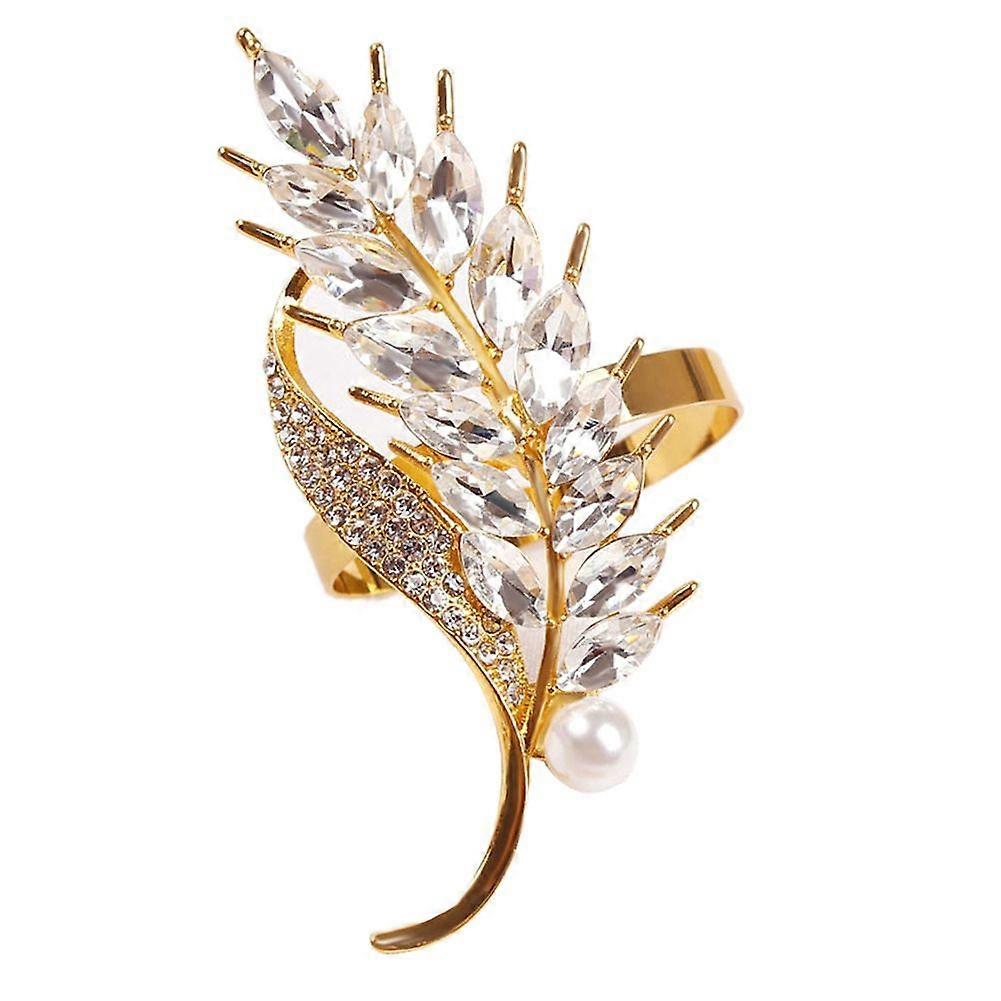 6Pcs Hotel Napkin Ring Napkin Holder Wheat Ears Napkin Buckle Christmas Wedding Party Crystal Napki