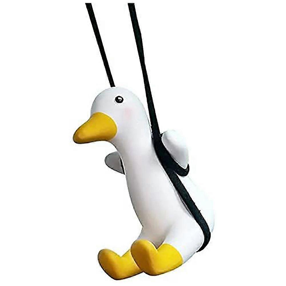 Swinging Duck Hanging Ornament, Cute Swing Duck on Car Rear Mirror Pendant, Swing Duck Decor, Swing
