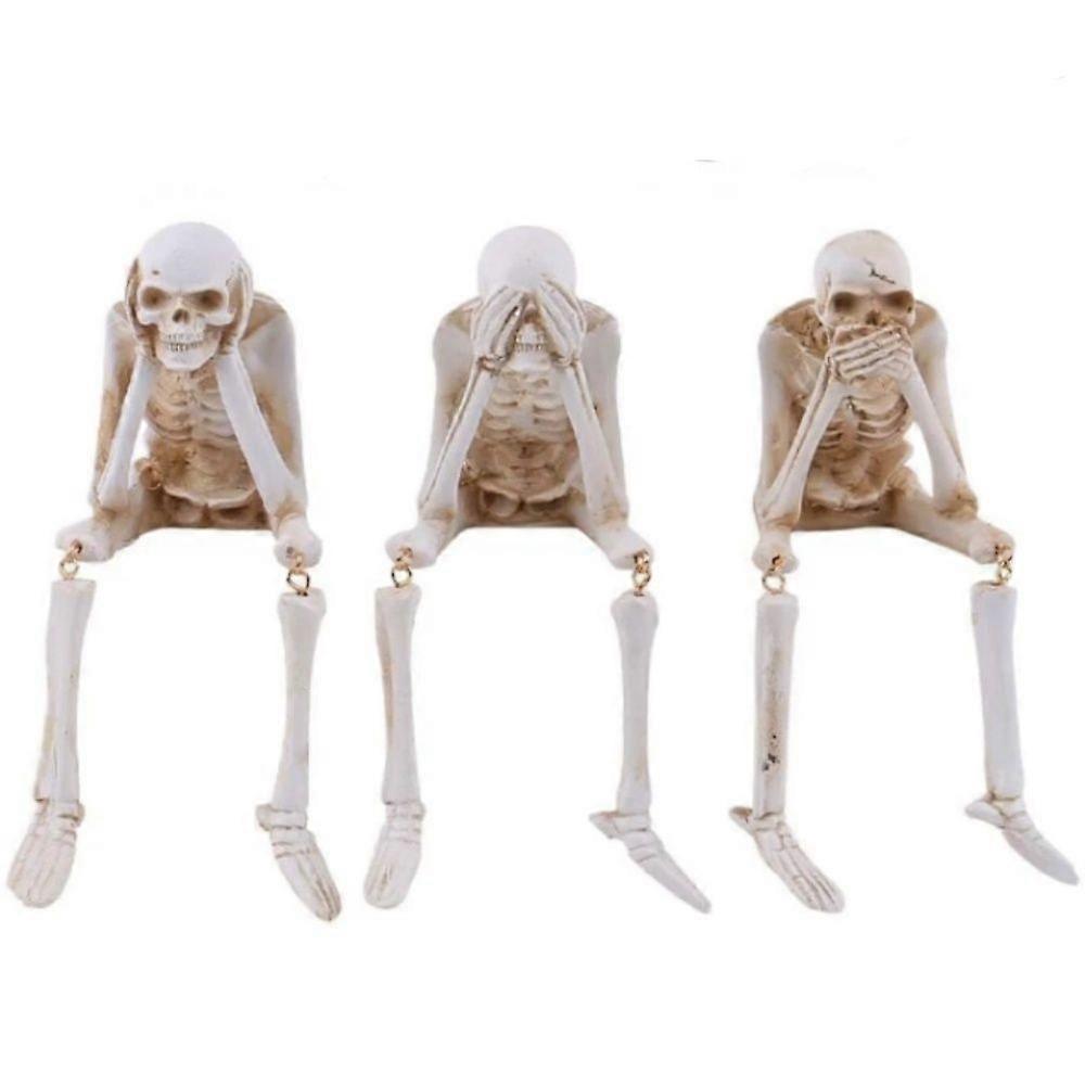 Halloween Fireplace Simulation Skull Combination Resin Decor,Skeleton Decoration