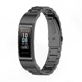 Stainless Steel Beads Watch Strap for Fitness Bands, Compatible with Multiple Models (Black)