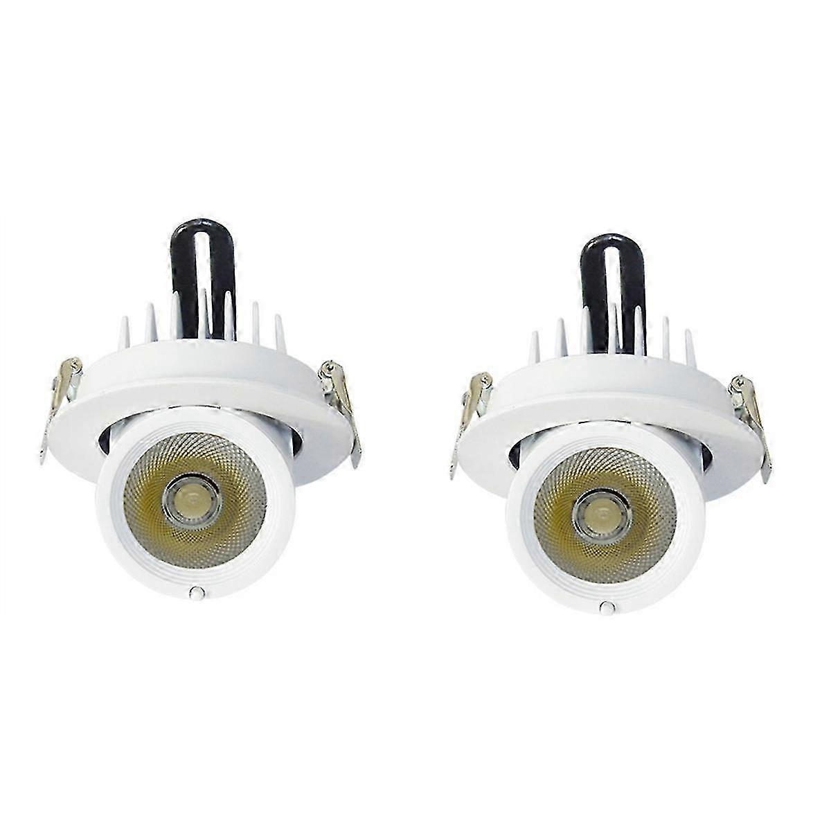 Improved 20W LED Ceiling Light with Elephant Trunk Design, Spotlight COB Downlight, 360° Rotation Embedded Light
