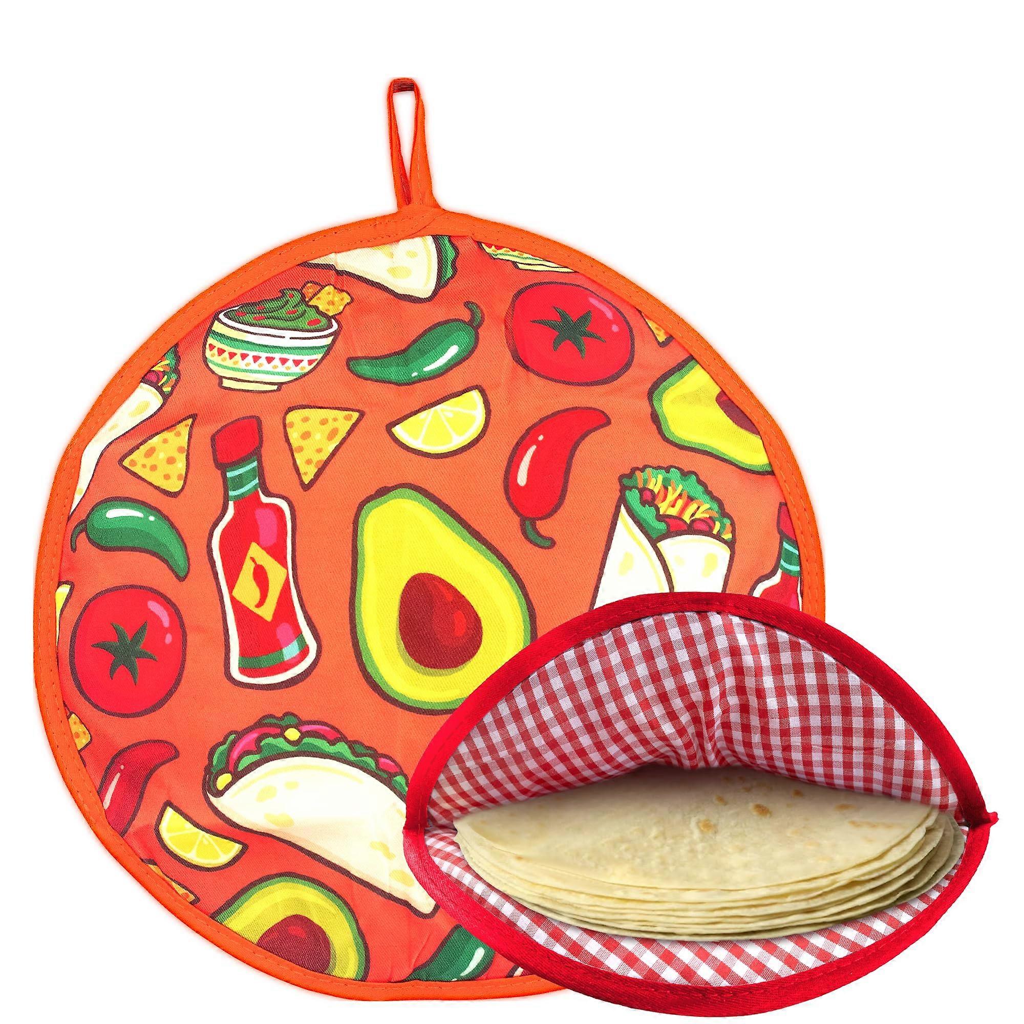 12 Inches Mexican Tortilla Warmer Pouch Microwavable Insulated Cotton Fabric Pouch Keeps Tortillas Warm Up To One Hour