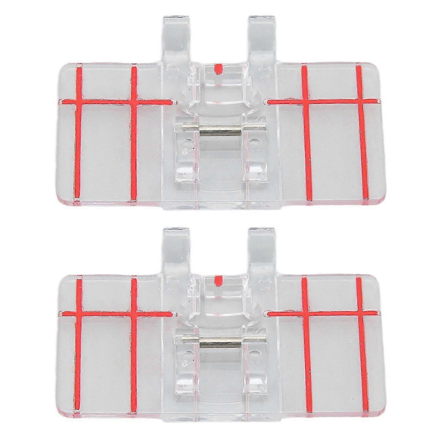 2025 Latest Model 2Pcs Parallel Stitch Presser Foot Plastic Sturdy Durable