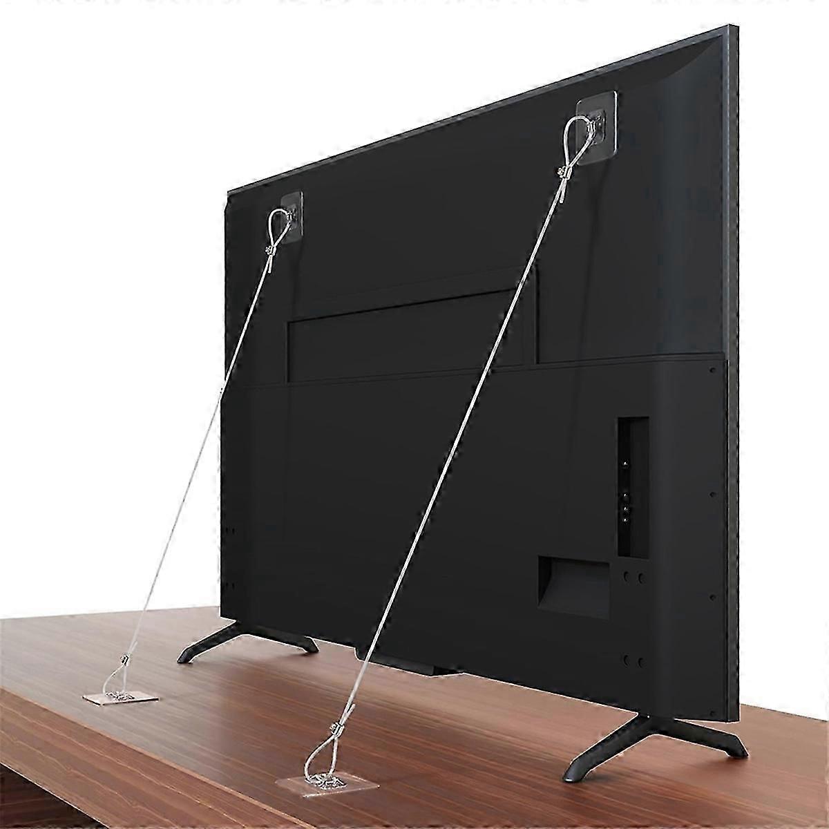6 Pack Adjustable 42Inch TV Safety-Straps, No-Drill