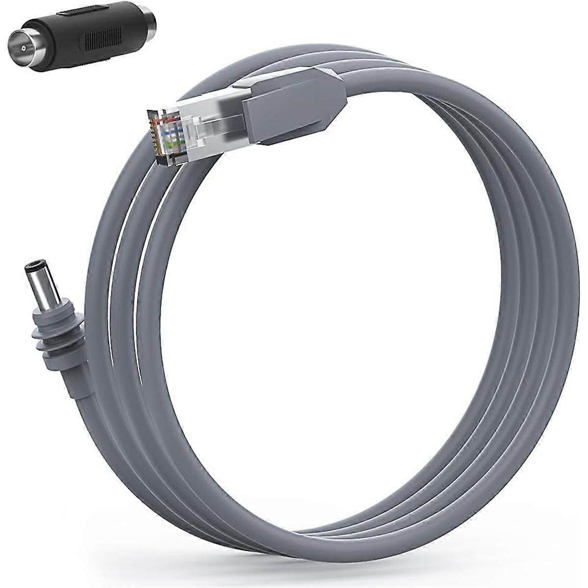 For Mini RJ45 to DC5521 Charging Cable,1.2M 26AWG