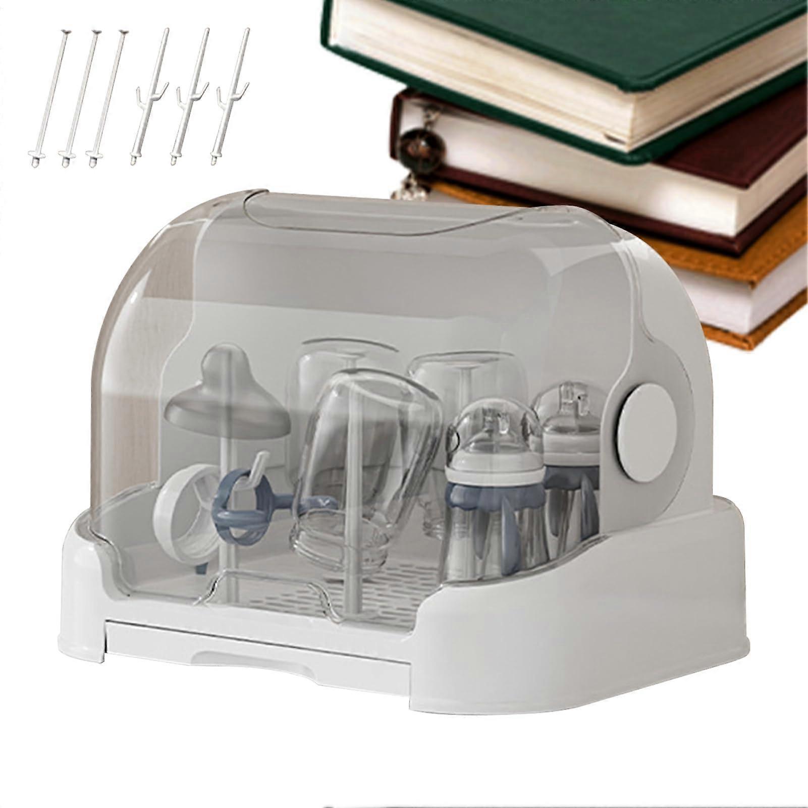 Baby Bottle Drying Rack Large Capacity Countertop White Drying Rack SpaceSaving Kitchen Pantry Changing Station