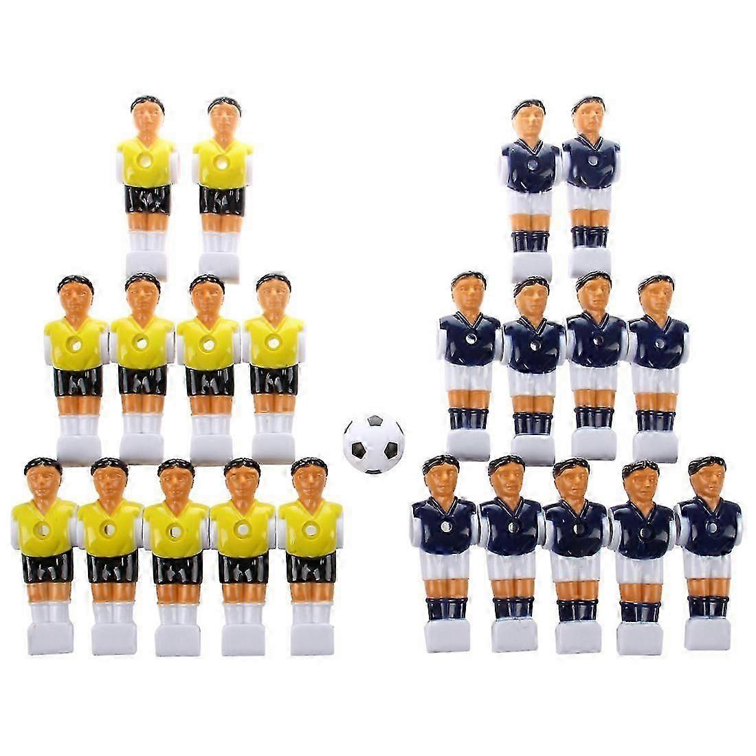 suitable for foosball table 22pcs player figures yellow and royal blue with ball