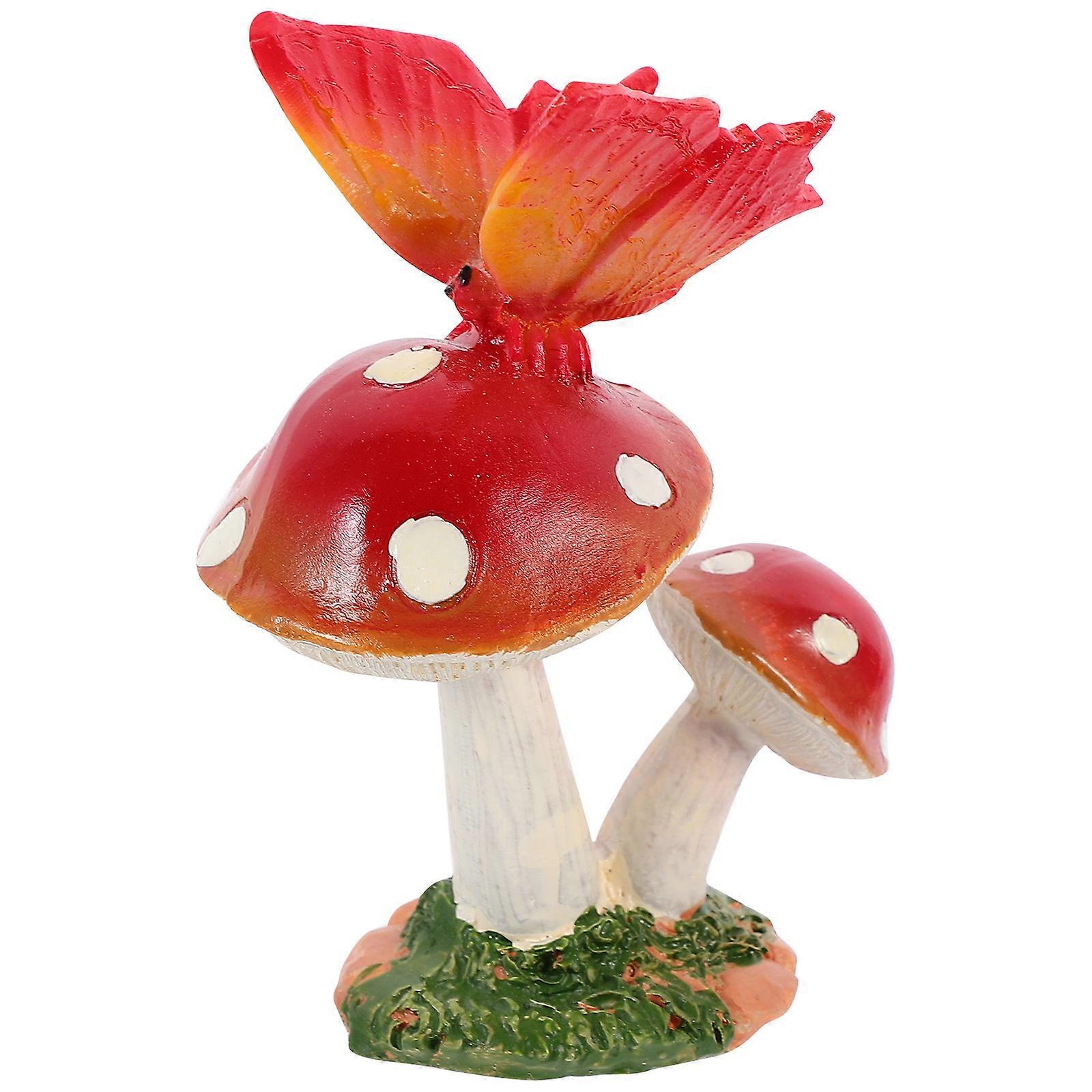 Decorative Mushroom Mushroom Model for Decor Use 1Pcs Resin Mini