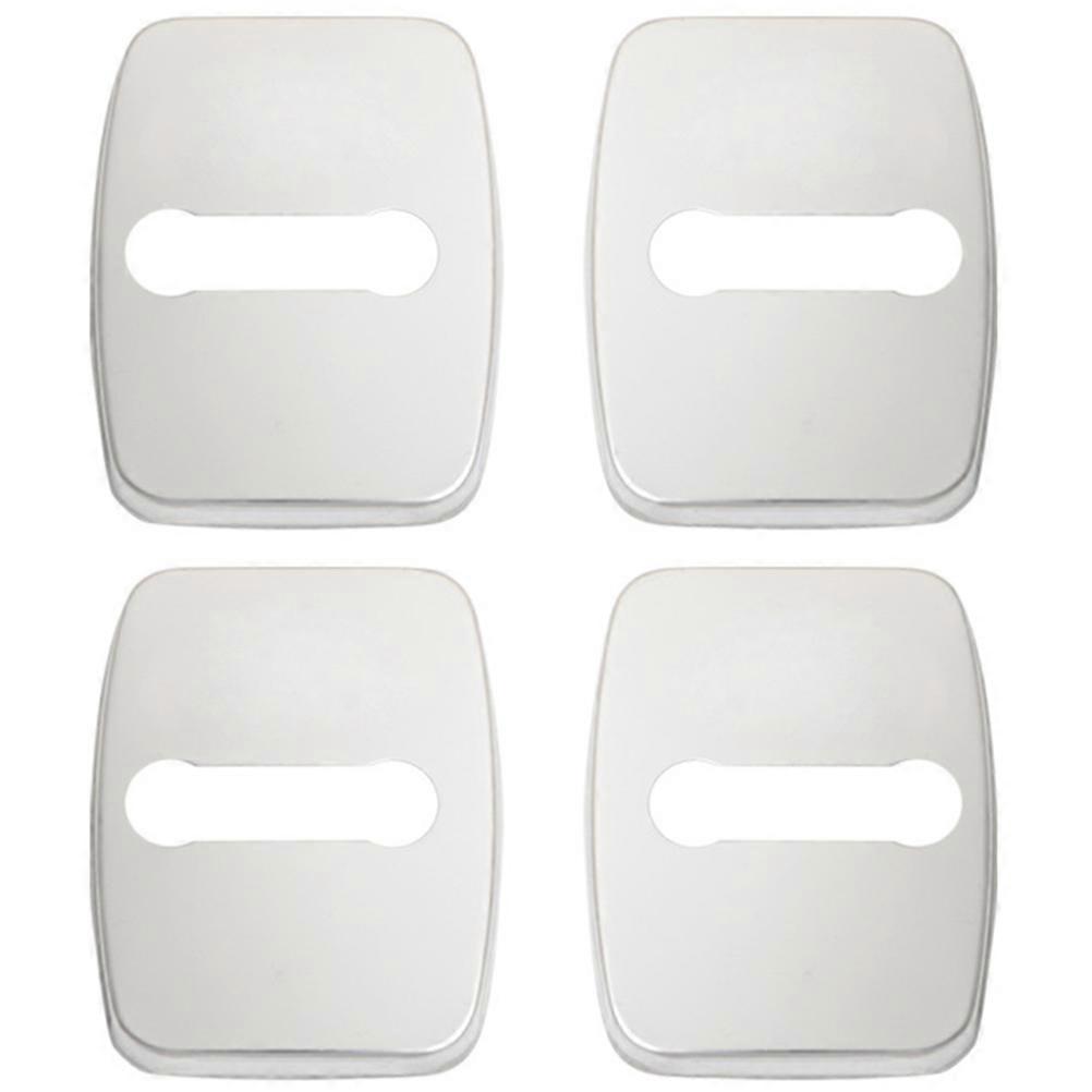 Car Lock Cover Stainless for Door Lock Buckle 4Pcs Pack Blue
