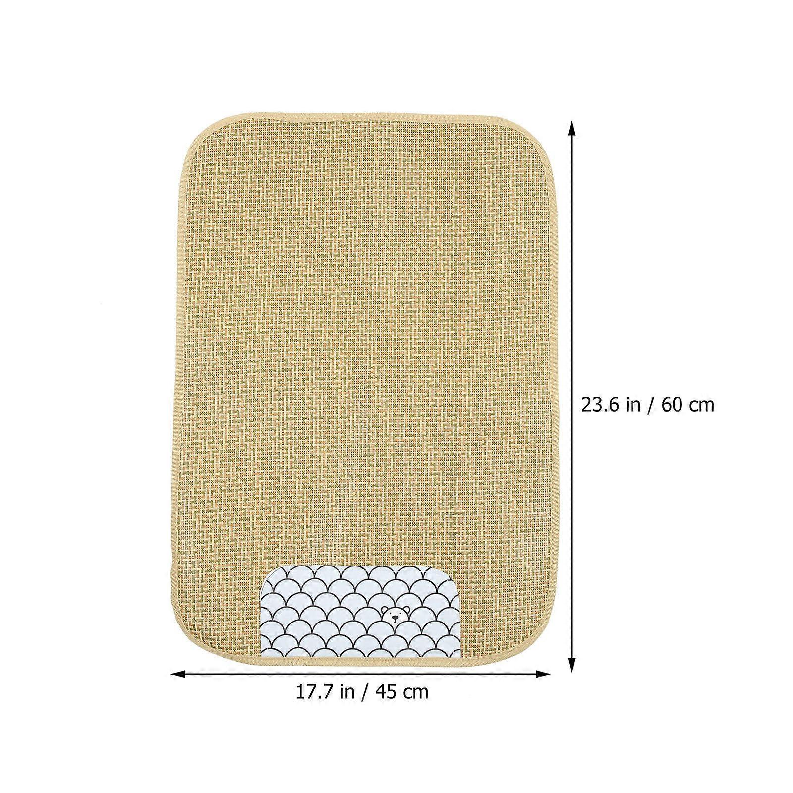 Cat Cooling Mat for Pets Rest 1 Portable Sleeping Cushion Light Brown