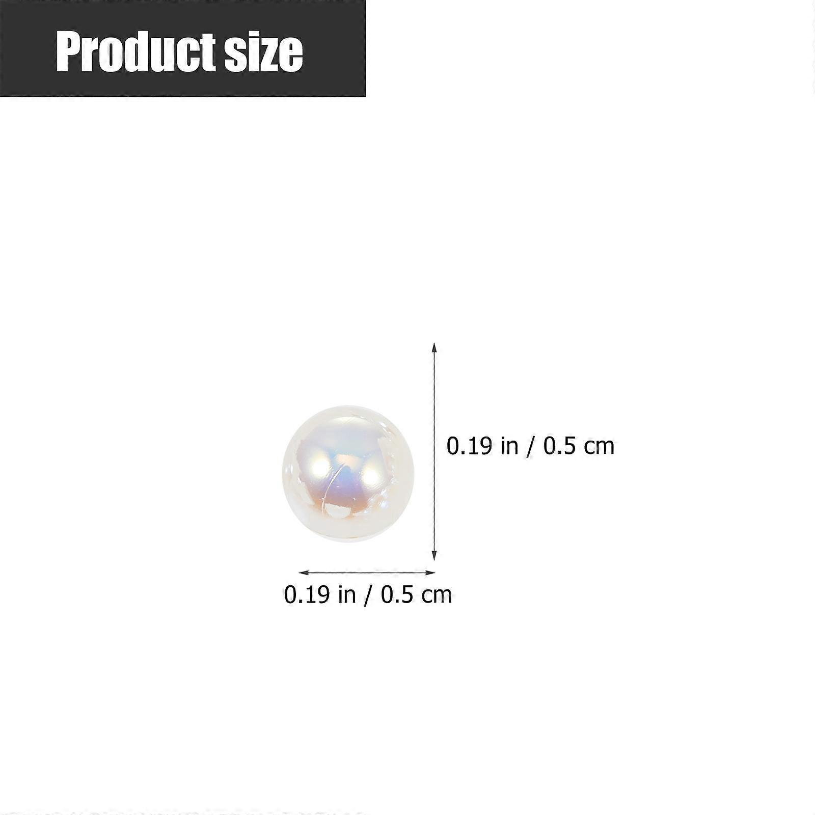 Pearl Loose Beads Plastic Semicircle DIY Craft Charms for Decor 2Packs