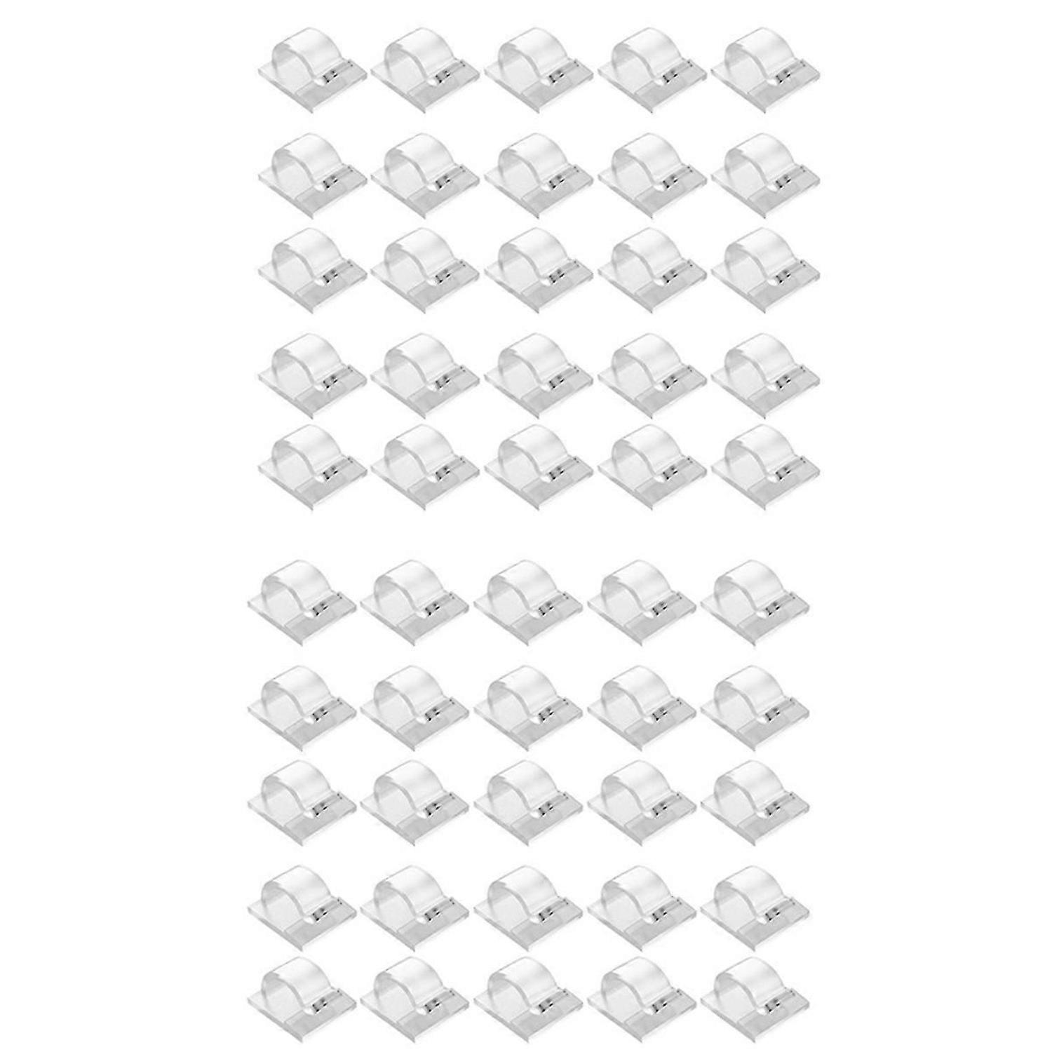Hooks for Outdoor String Lights Clips 50 Pack Clips Clear Light Hook with 50 Waterproof Adhesive Bac