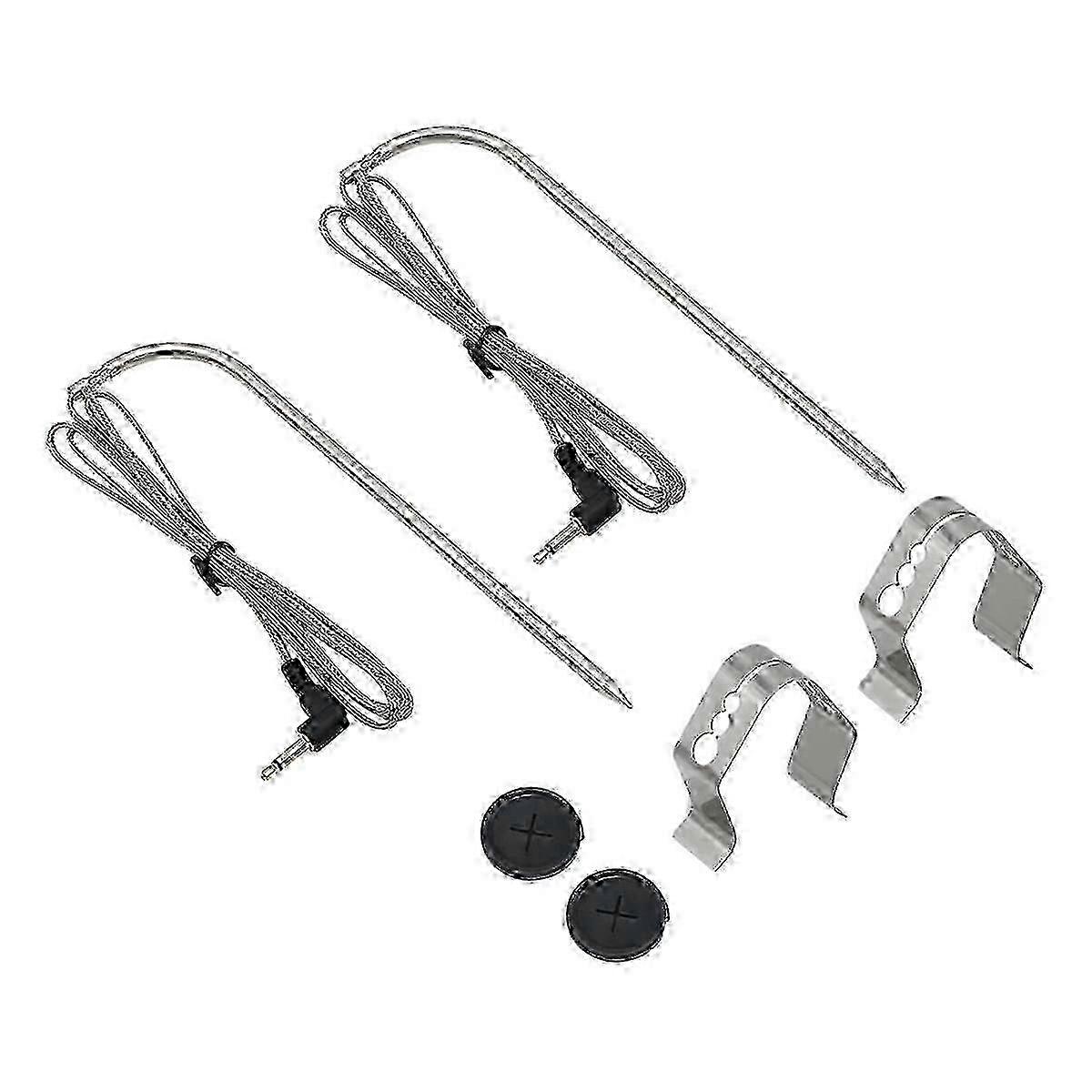 Meat Probe for Pellet with Digital Control Meat Probe Capability,Temperature Probes with Probe Clips Grommet