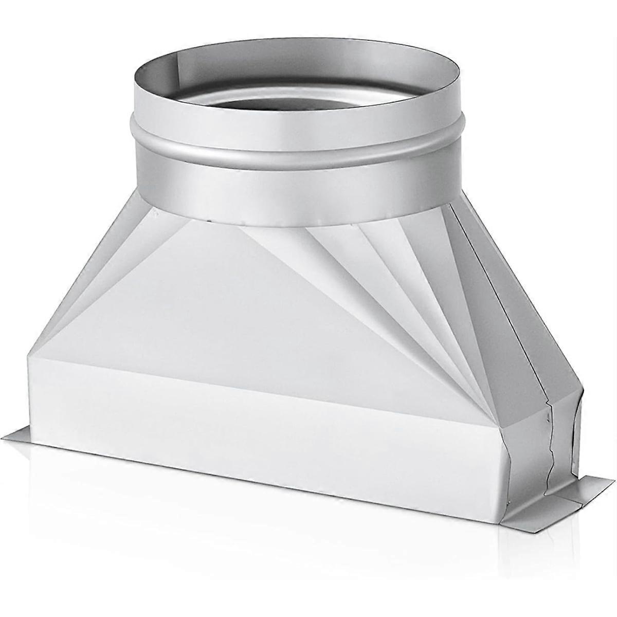 3-1/4 X 10 X 6Inch Galvanized Duct Rectangular to Round Duct  ition Microwave Vent Kit for Connecting HVAC Fittings