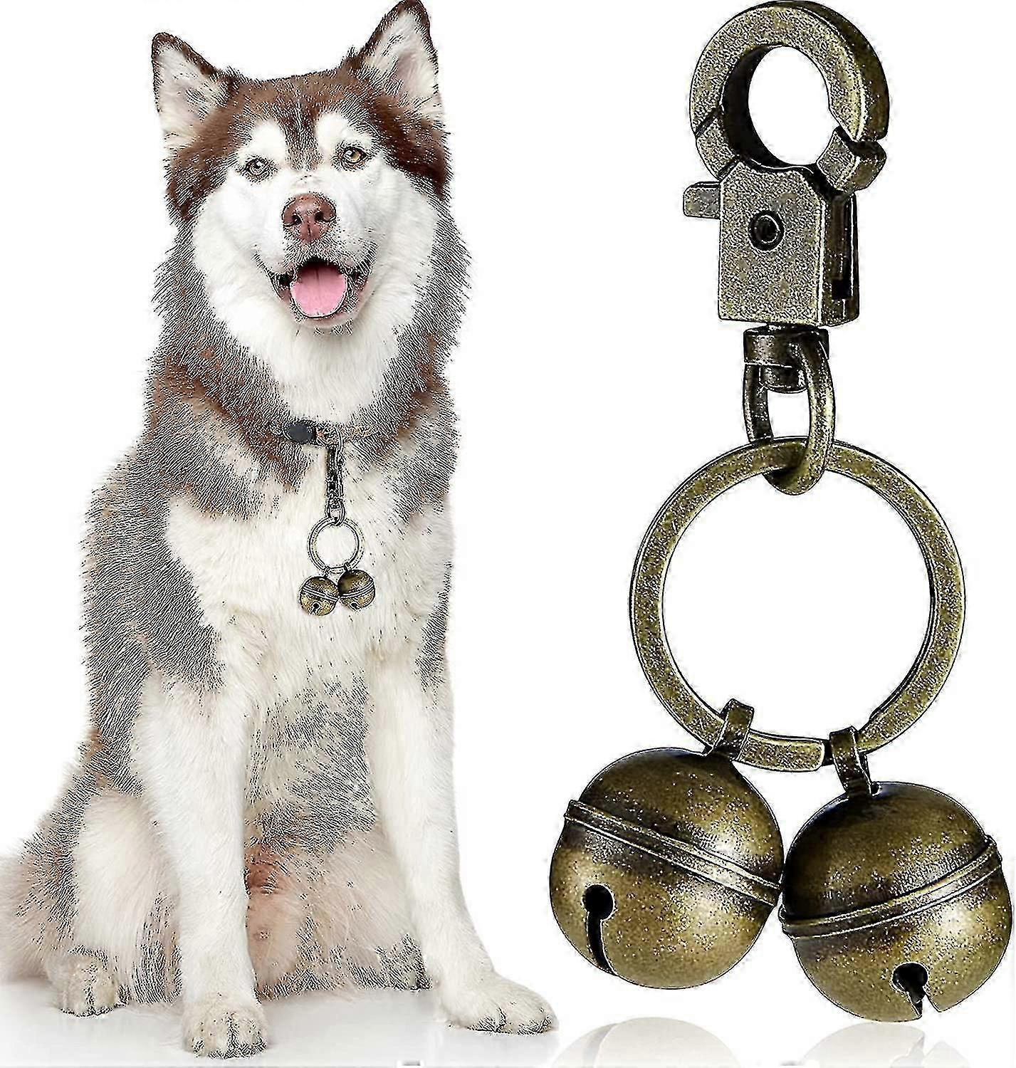 زوج بصوت عال اضافية من أجراس النحاس القط والكلب دائم للحيوانات الأليفة طوق سحر قلادة أجراس