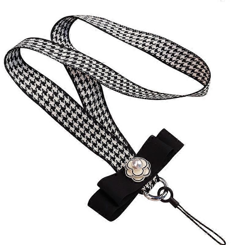 Pearl Decor Lanyard Phone Carrying Strap Wrist Key Chain Holder Universal for Mobile Phone Case,Work