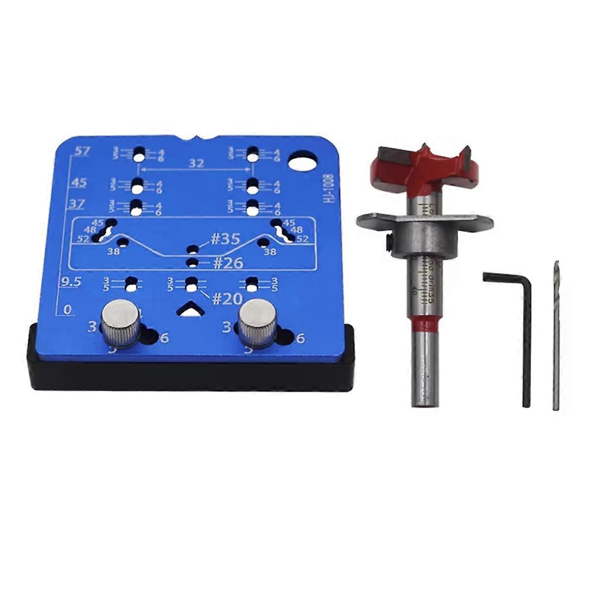35mm Hinge Jig Door Cabinets Concealed Hinge Hole Template Jig Aluminium Alloy Drill Guide Locator