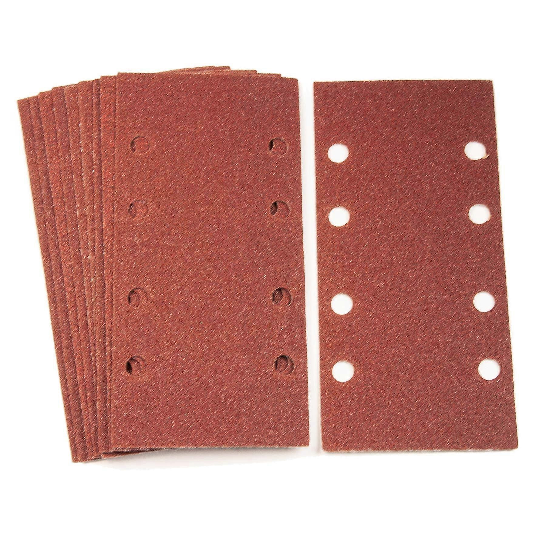 80 Grit (Coarse) Sanding Sheet 93mm X 190mm For 1/3 Sheet Sander Hook And Loop 10 Pack