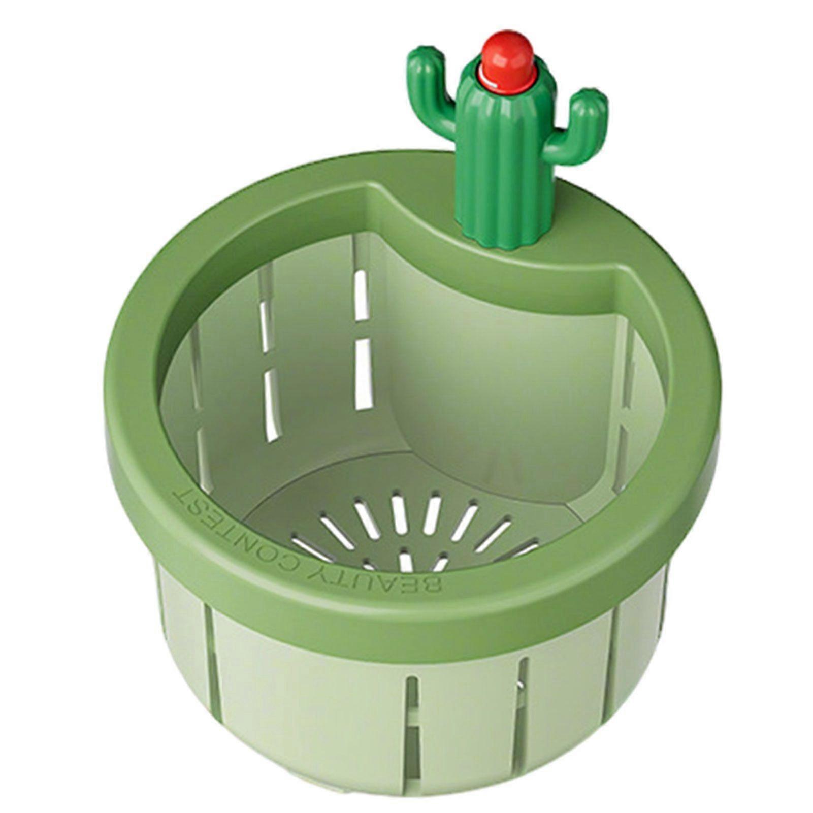 Colorful Cactus-Shape Sink Strainer Soft Multi-Hole Drain Protector for Kitchen Bathroom Home Use Reusable