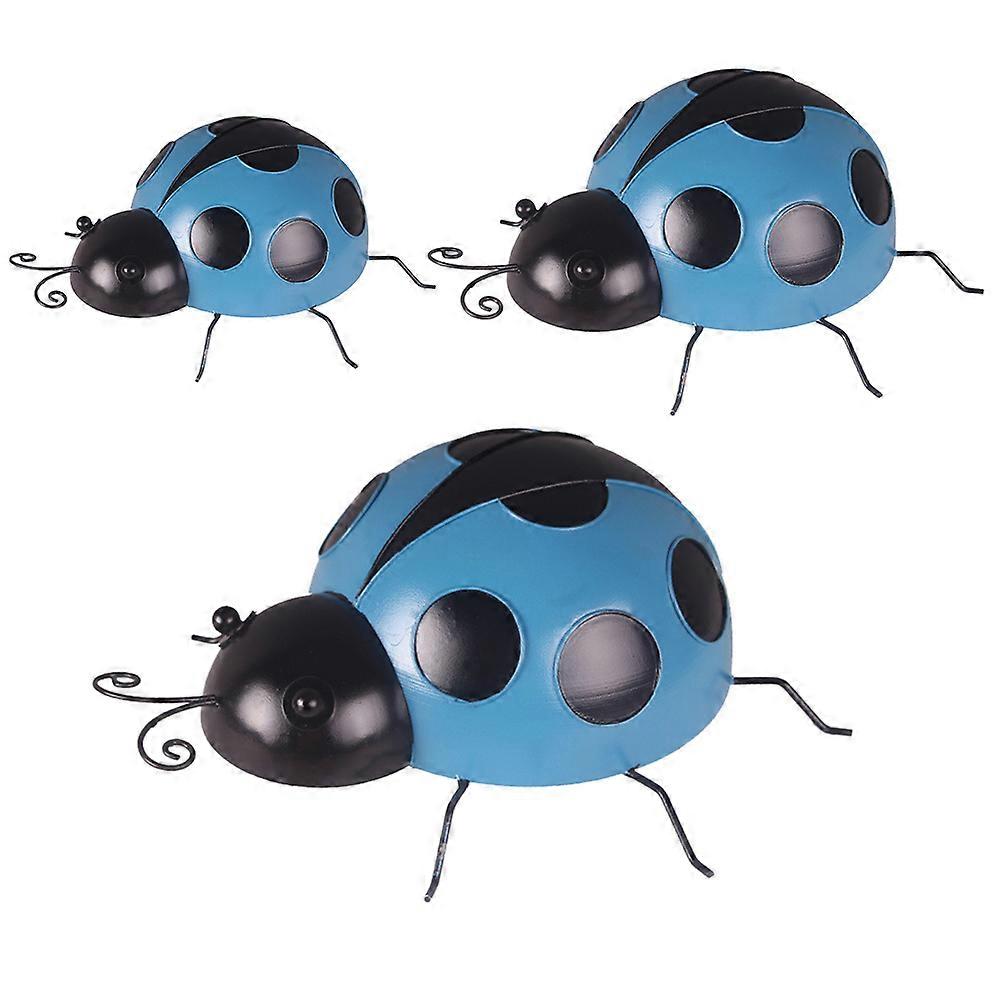 Simulated Ladybug Adornments Iron Ladybug Decorations 6Pcs for Decor