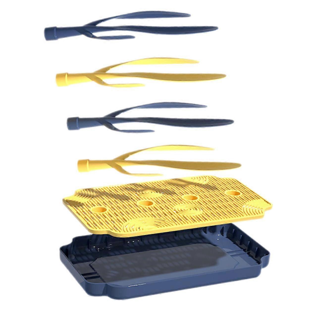 Portable Bottle Drying Rack With Drainer Tray Upright Bottle Holder Efficient Water Drainage Home Restaurant Hotel Use