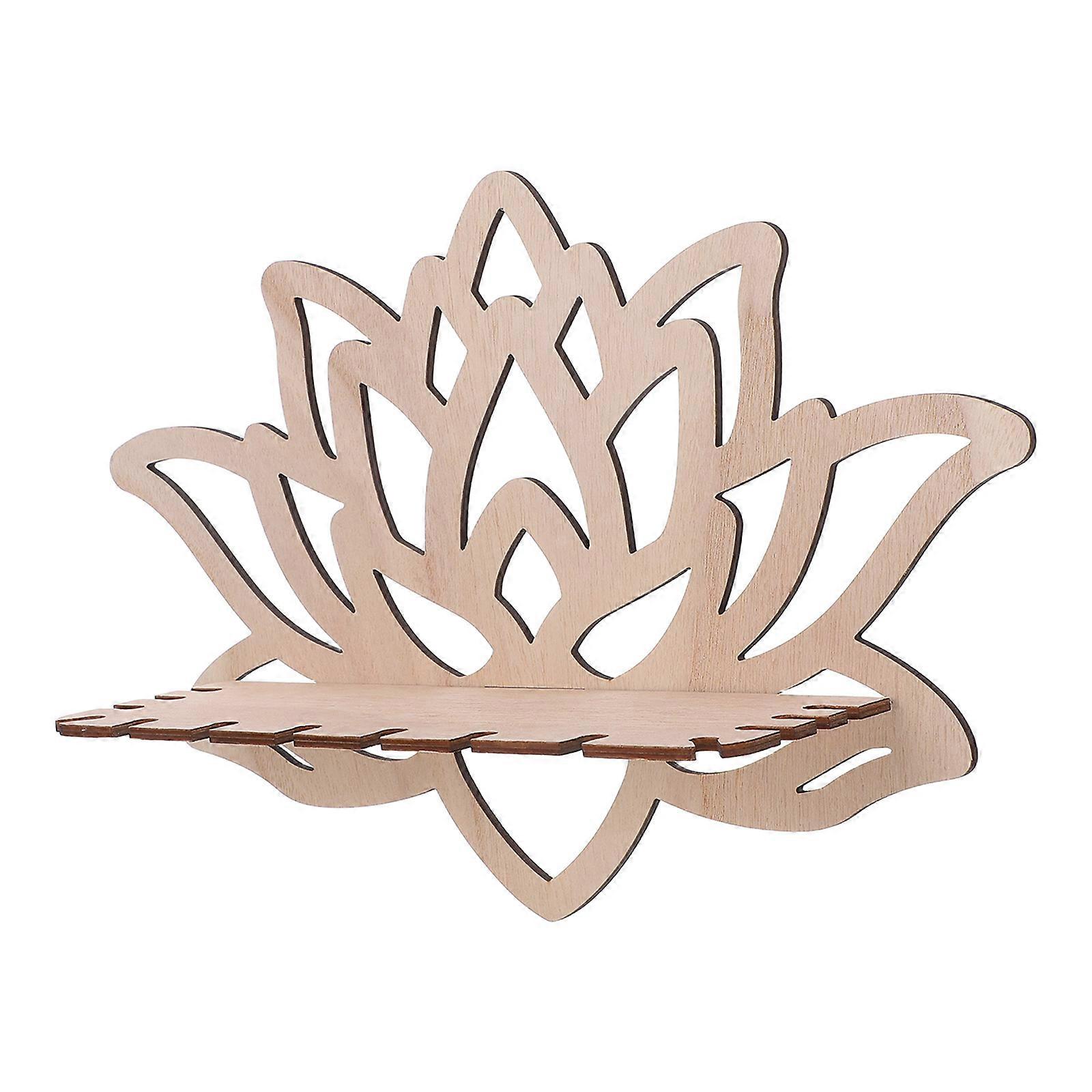 Wooden Flower Corner Shelf for Hanging 3Pcs Decorative Wall Display