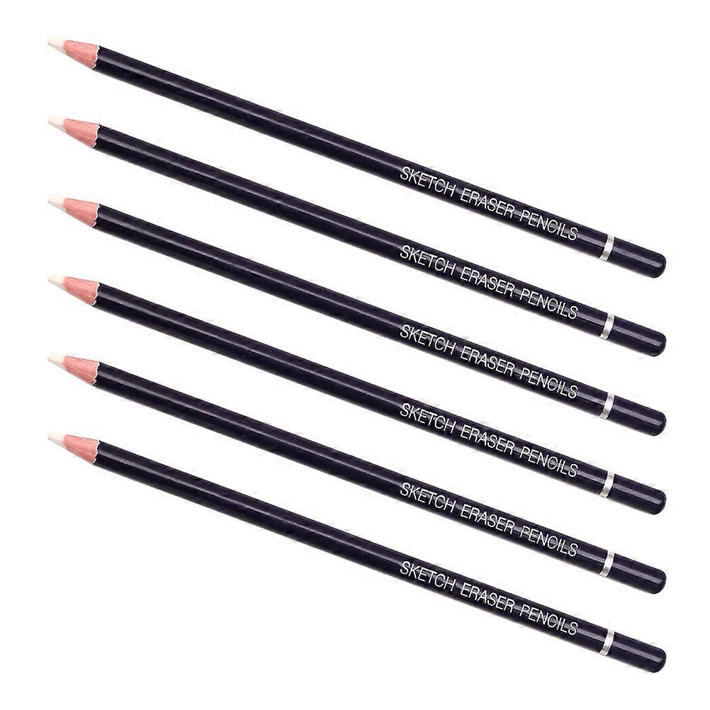 Pencils With Erasers Sketch Eraser Pencil Student And Artist Use 17.5X0.8Cm 6Pcs