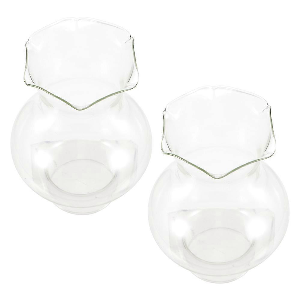 Oil Lamp Chimney Glass Lampshade for Replacement 6Pcs Clear Transparent Shade
