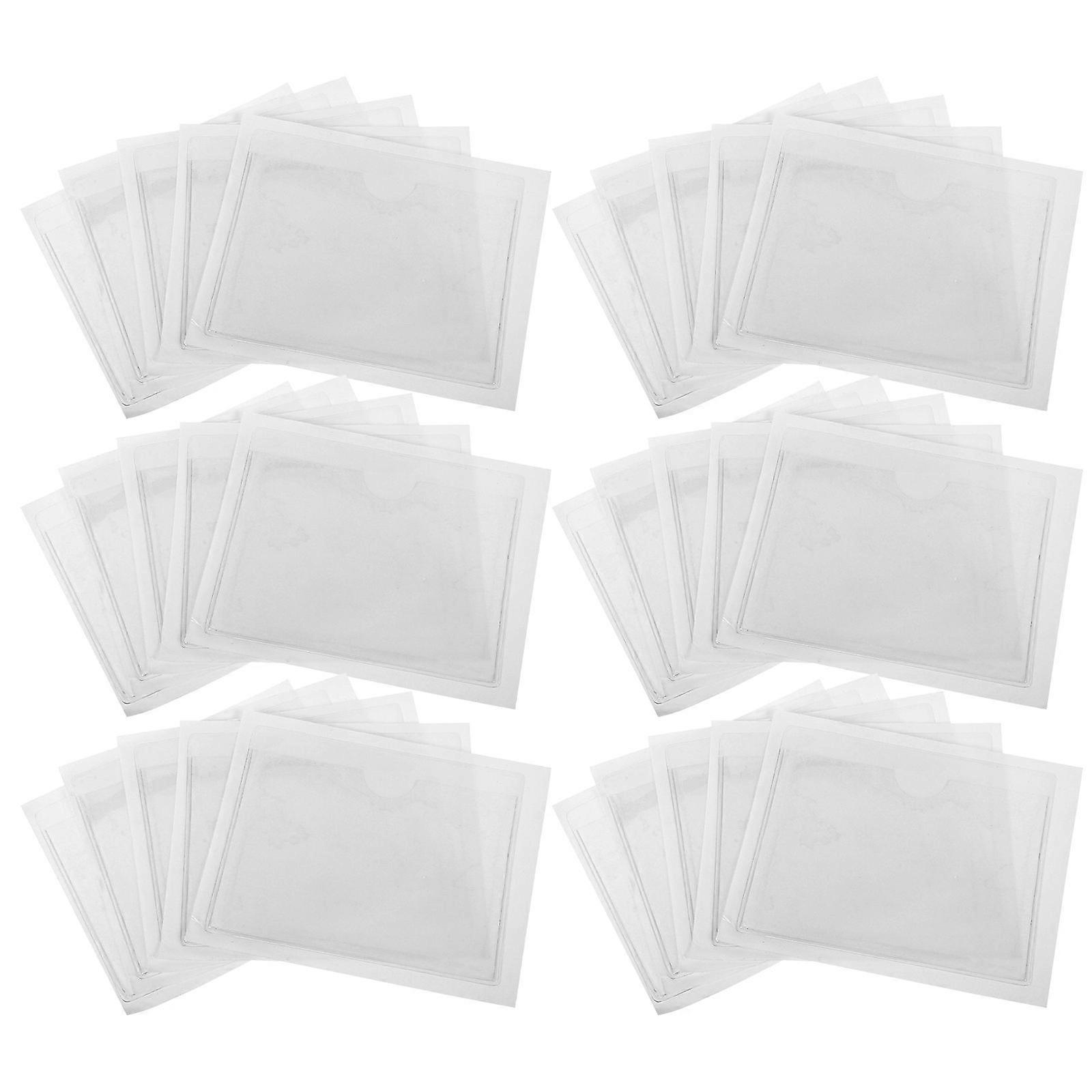 Label Holders PVC Adhesive Pockets for Storage 200Pcs Transparent Pack