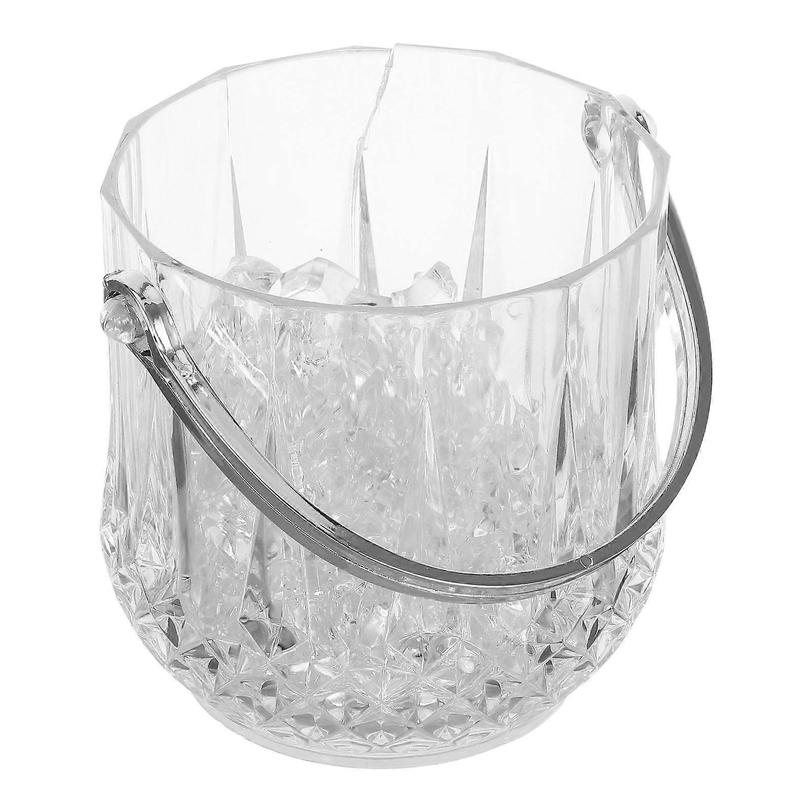 Transparent Acrylic Ice Bucket with Handle for Party Use 3Sets
