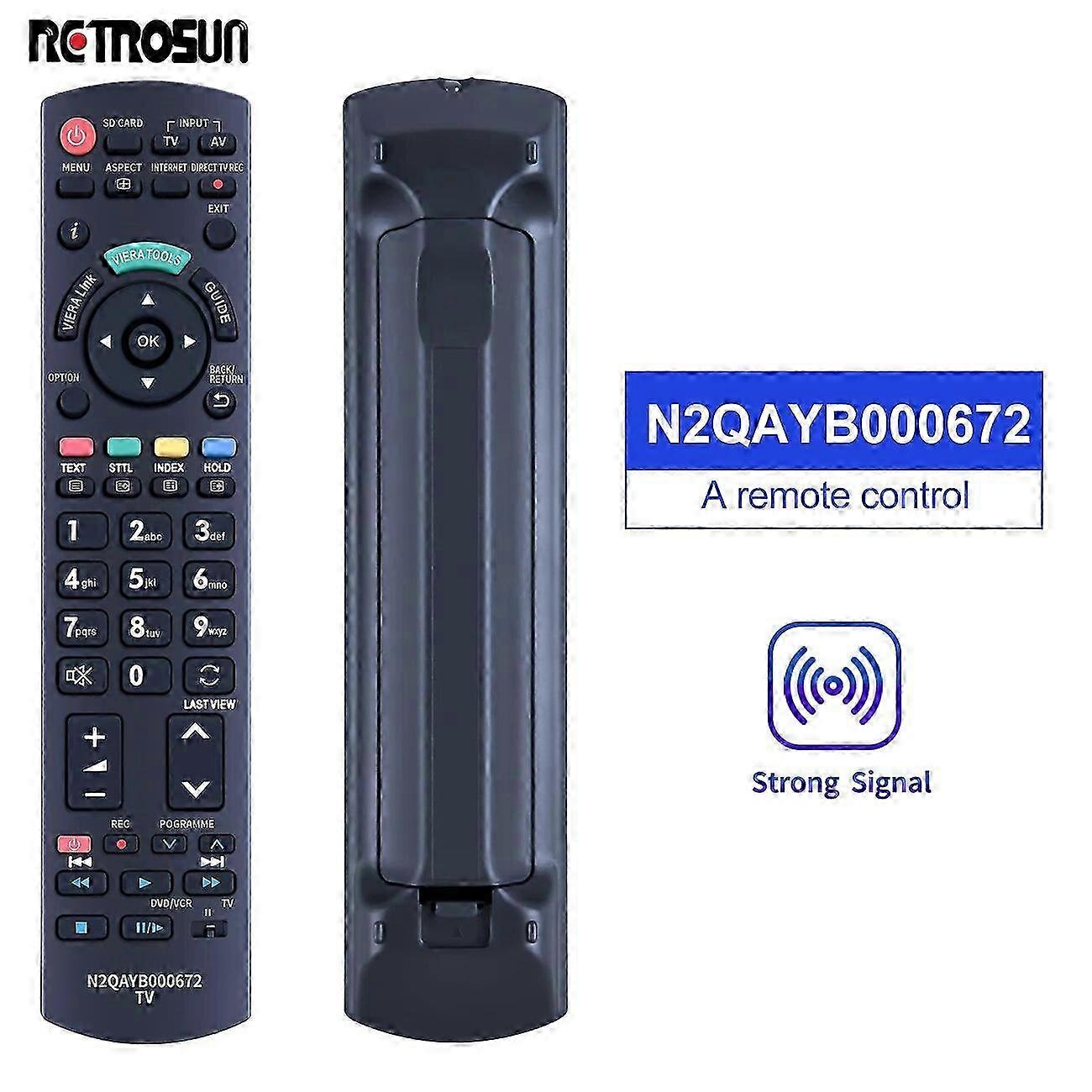 New N2QAYB000672 Remote Control for Panasonic Plasma TV Viera TX-P42G30B TX-P50G30B 2025