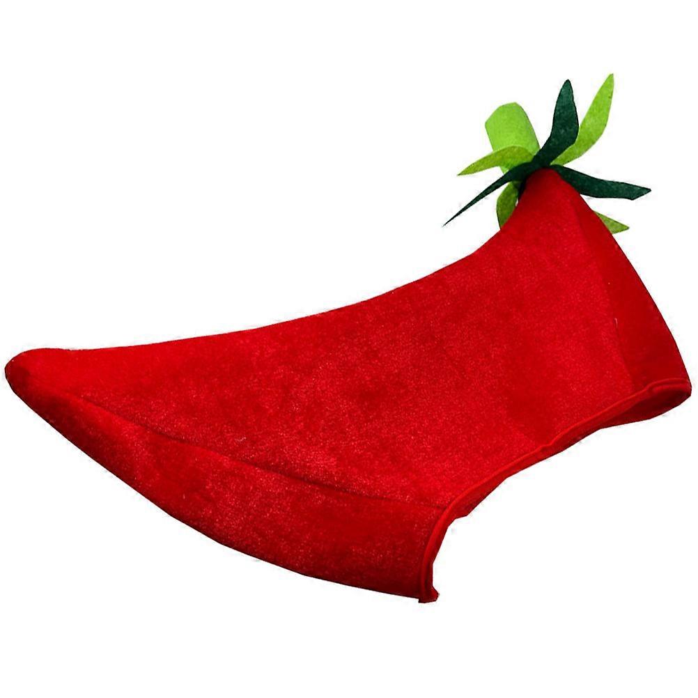 Chili Shape Hat Red Cartoon Hat Prop for 3Pcs Party Performance Use