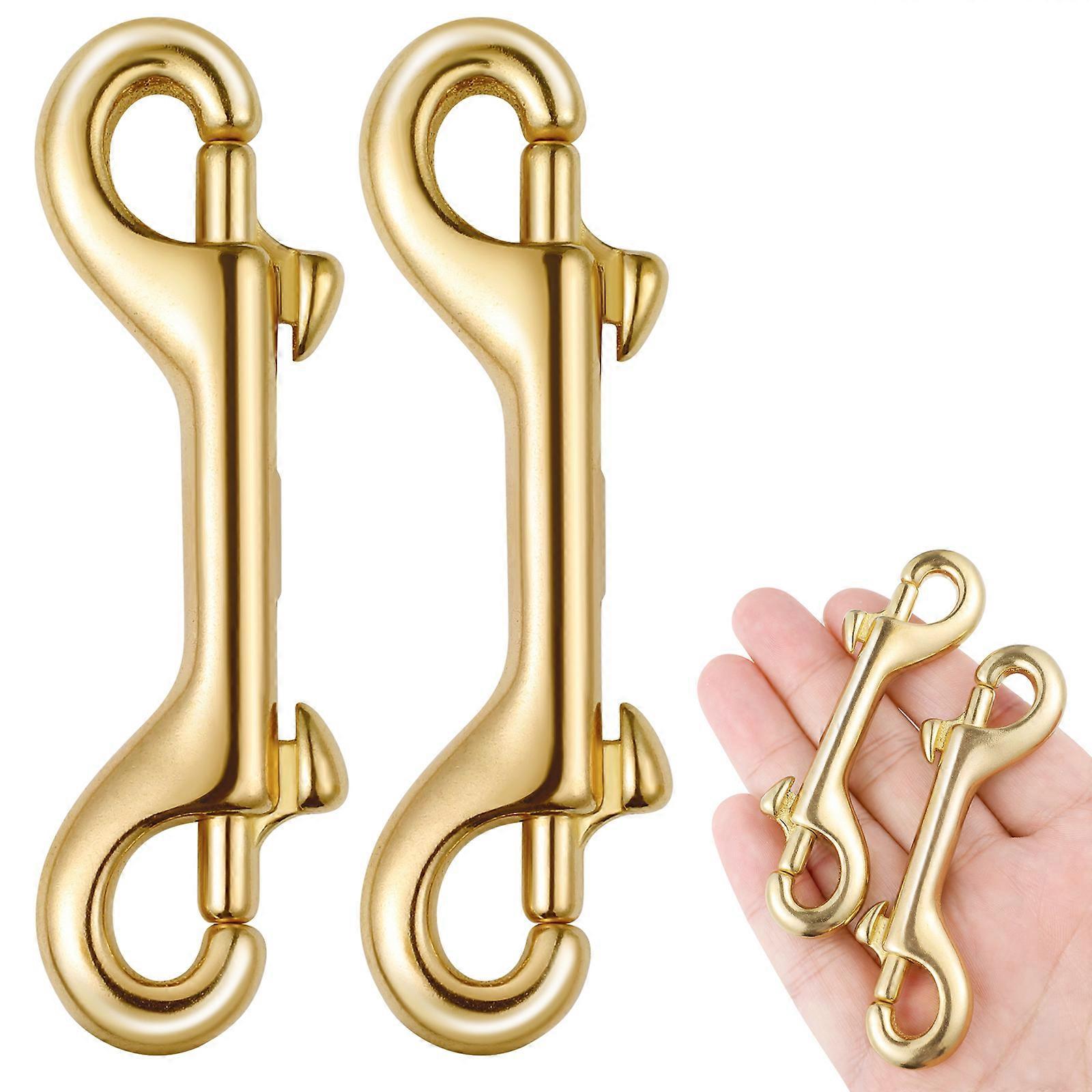Golden Brass Lobster Clasp Snap Hook for Bag Use with 8Pcs Oval Clips