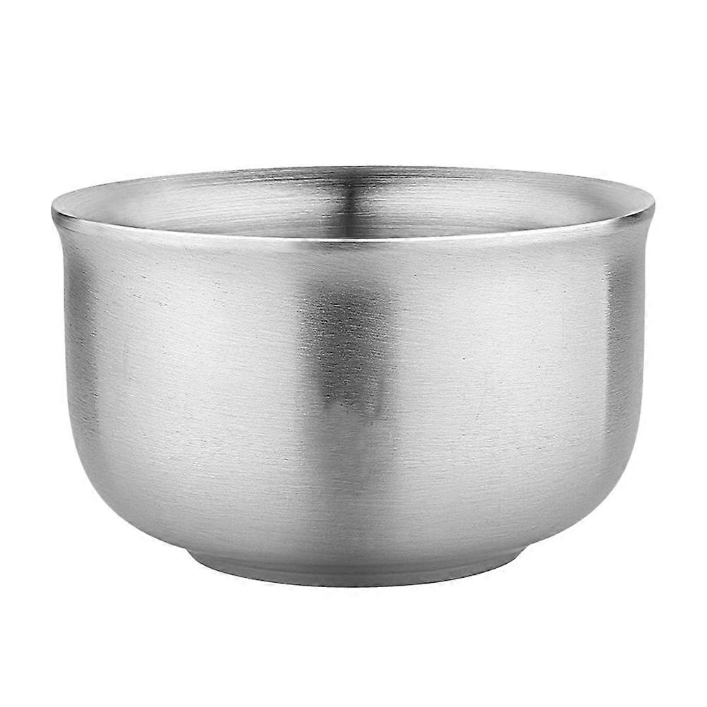 Noodles Bowl Heavy Duty Stainless Steel for Home Users Flat Rim Flat Base 15.5CM 1Set