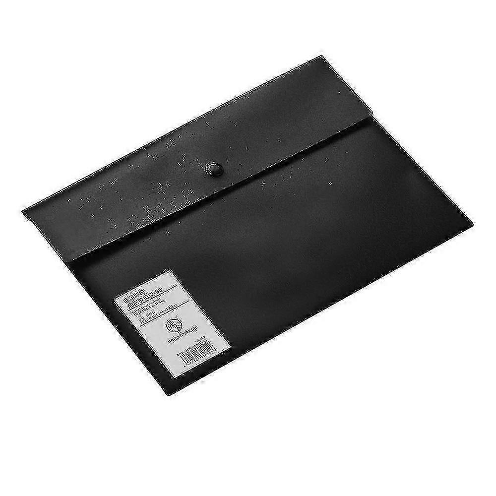 Black B5 Envelope Storage Pouch & Document File Organizer Bag with Snap Closure - Durable Paper Holder for Home & Office Use 2025