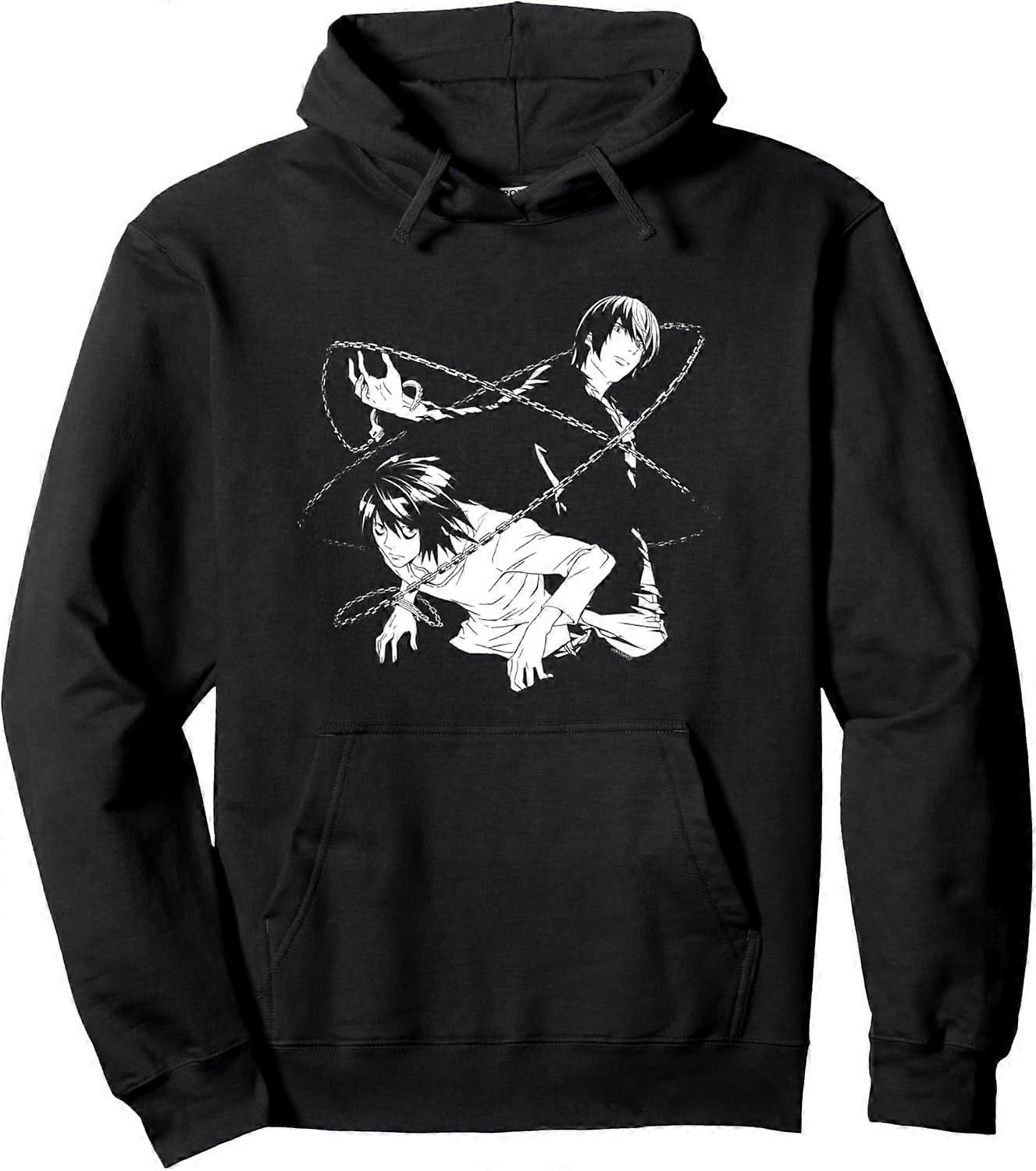 Death Note Light and L Chains Anime Pullover Hoodie YX 1170