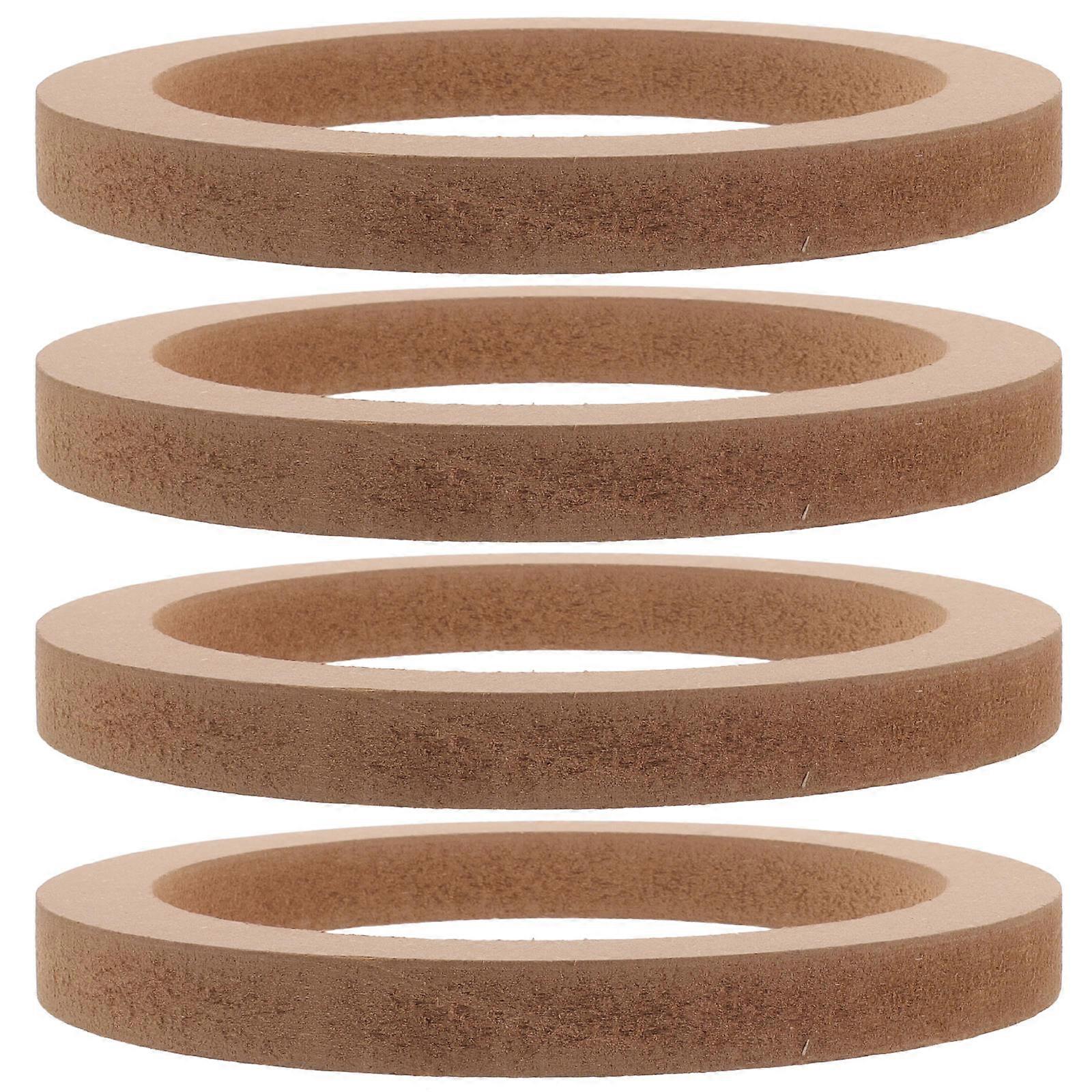 Speaker Spacer Rings 6.5 Inch For Car Speakers Vehicle Audio Modification 4 Pairs Simple Design Durable MDF