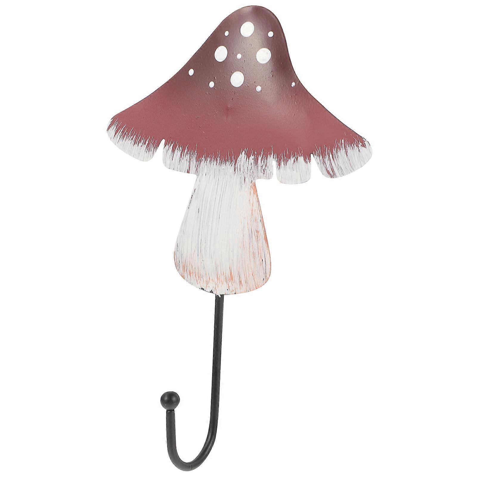 Wall Metal Hook Mushroom Shaped Creative Coat Hook for Storage 4Pcs
