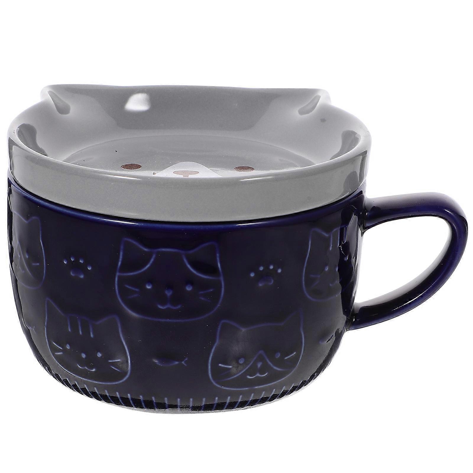 Multi Color Ceramic Mug with Lid for Coffee Or Tea