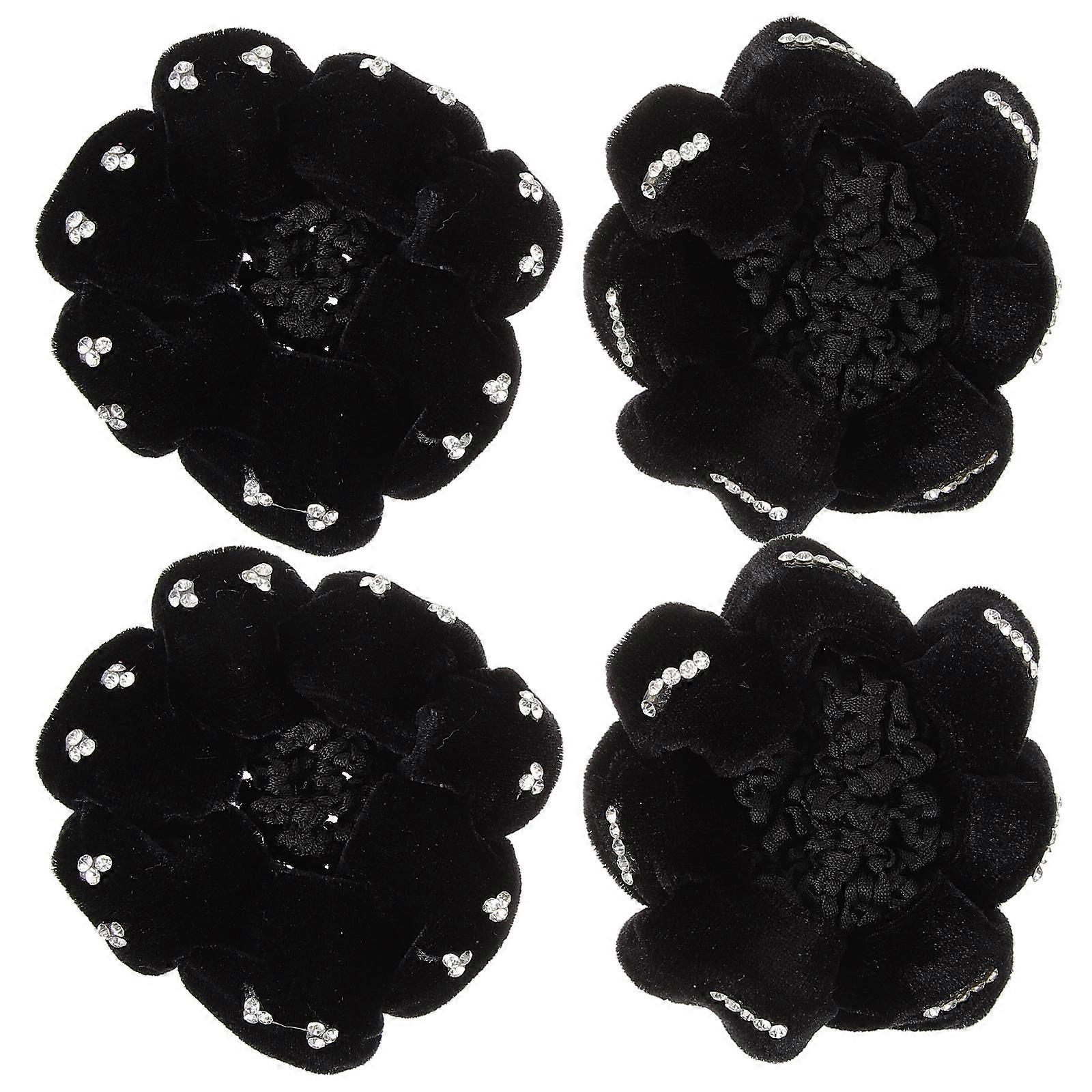 4Pcs Hair Nets For Women Party Events Nurses With Round Shape And Stretchable Features