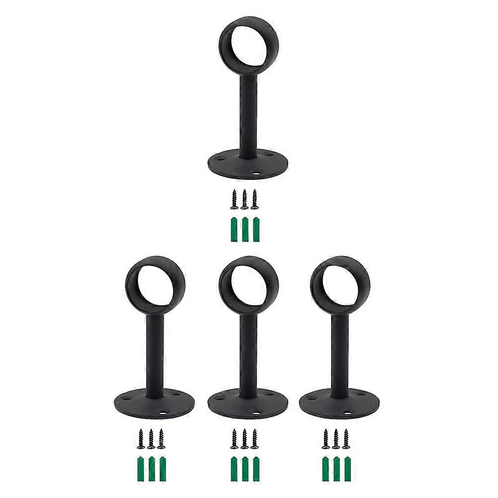 Curtain Rod Bracket Heavy Duty Hotel Plastic Square Design 1Set