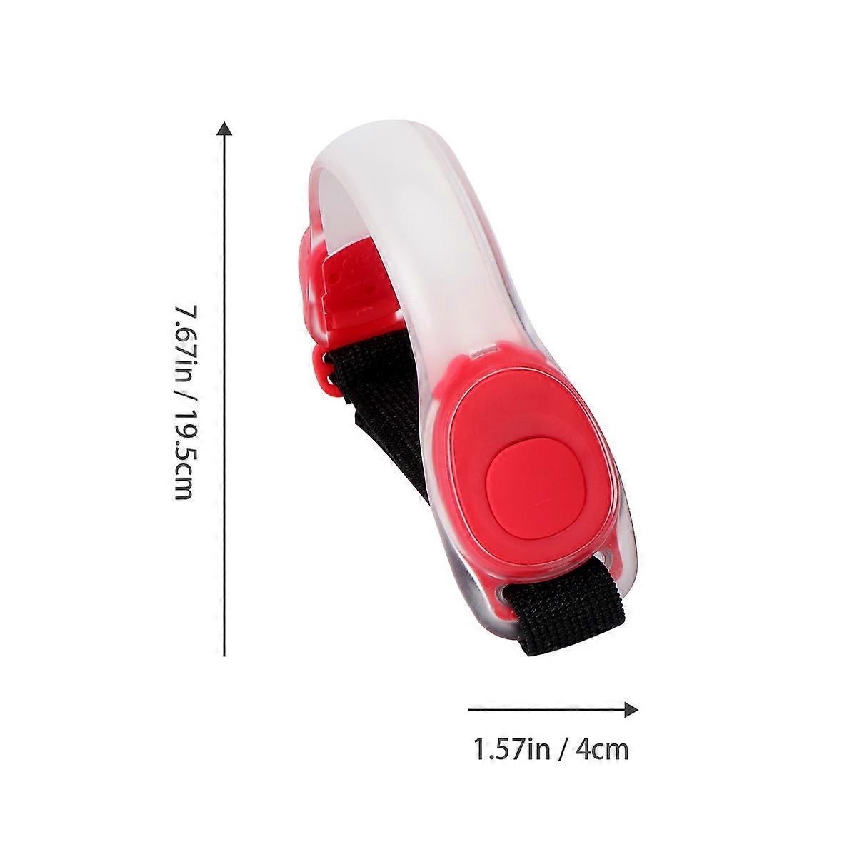 LED Light Armband for Night Running Use 4Pcs Red Fluorescent Lamp