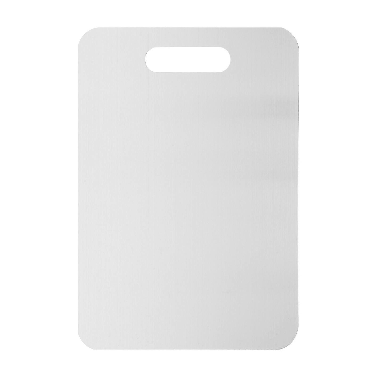 Silver Stainless Steel Cutting Board for Kitchen Use 2Pcs Cutting Mat Set