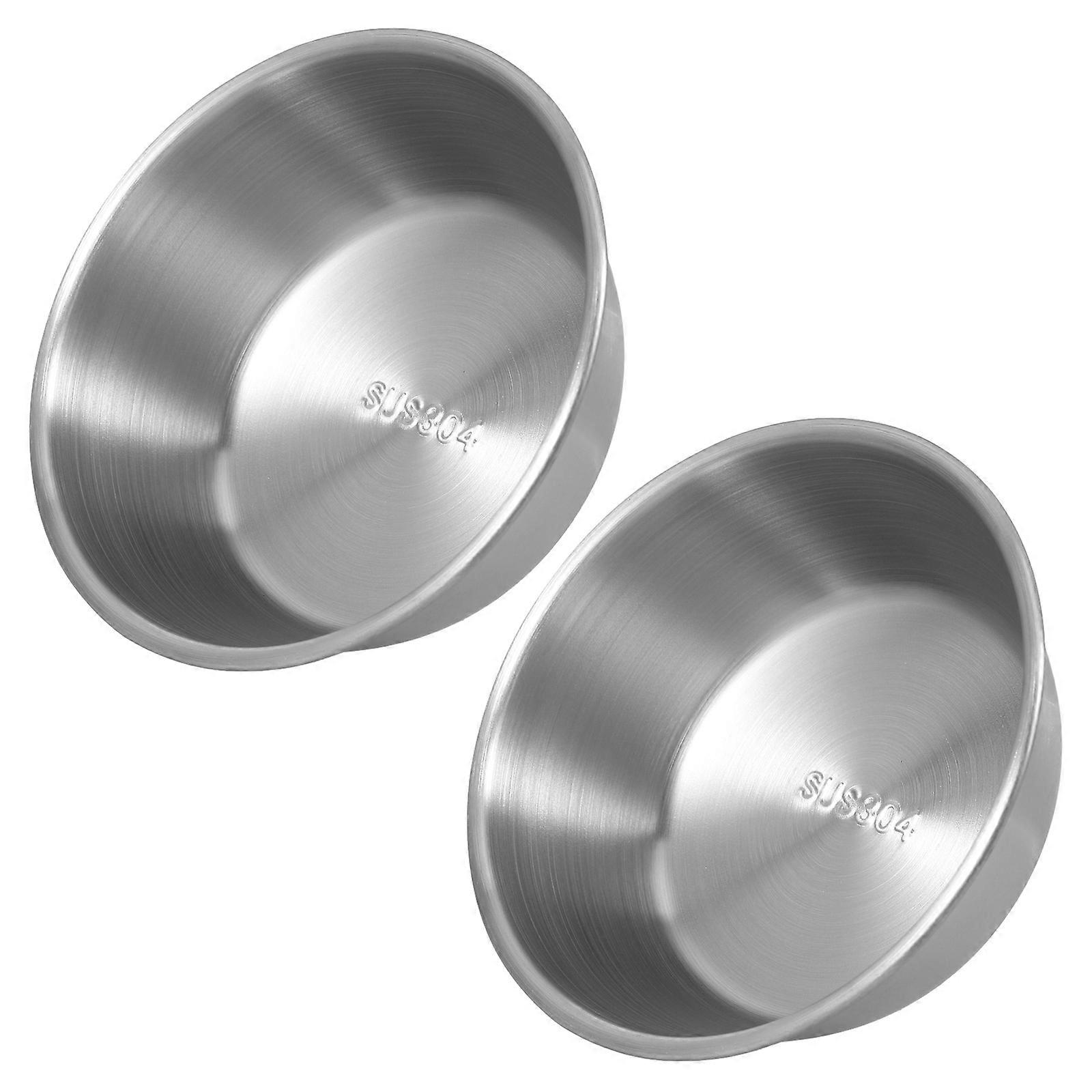 Stainless Steel Sauce Cups for Storage Use 2Pcs Silver Small Containers